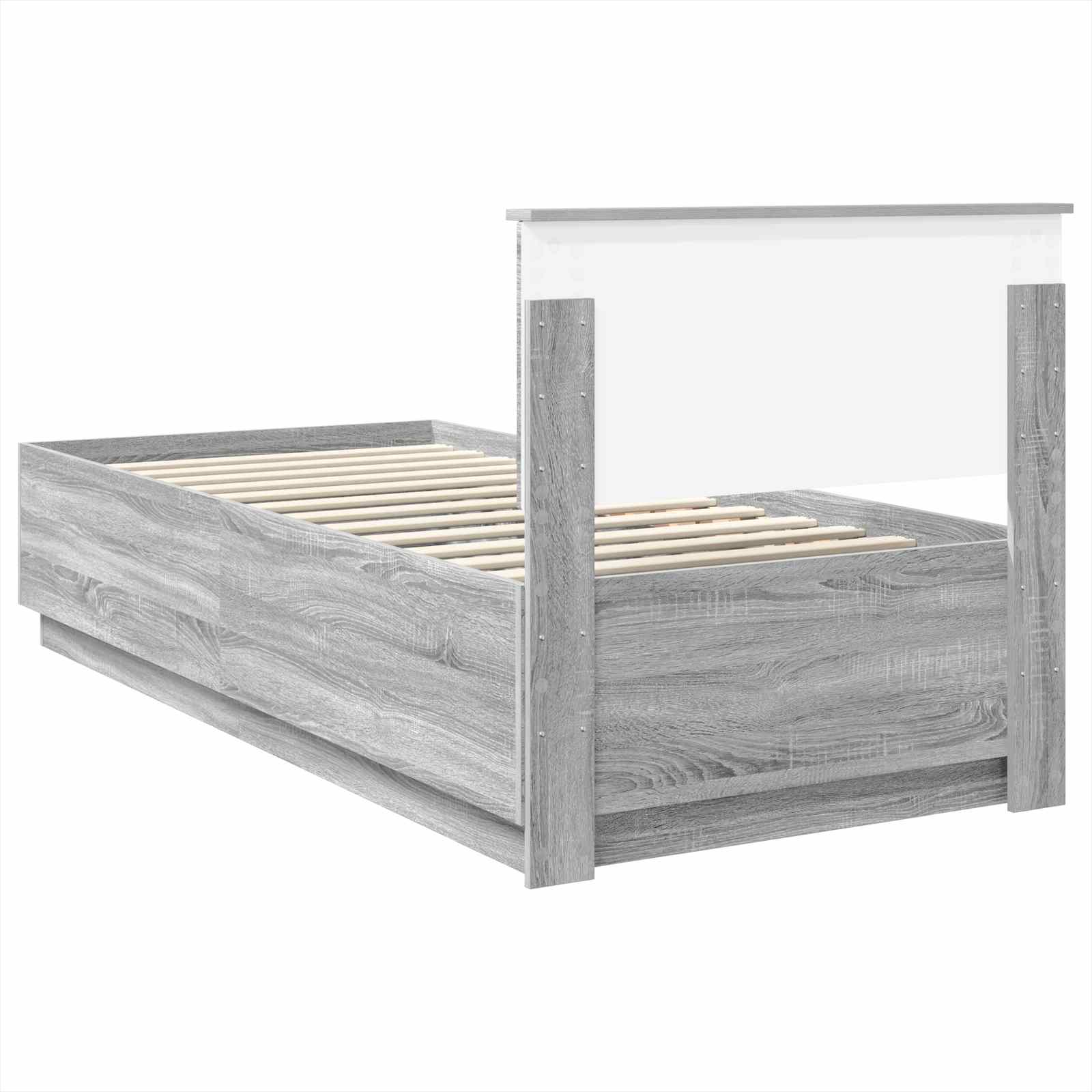 Krevetna konstrukcija Siva Sonoma 70 x 190 cm Konstruirano drvo