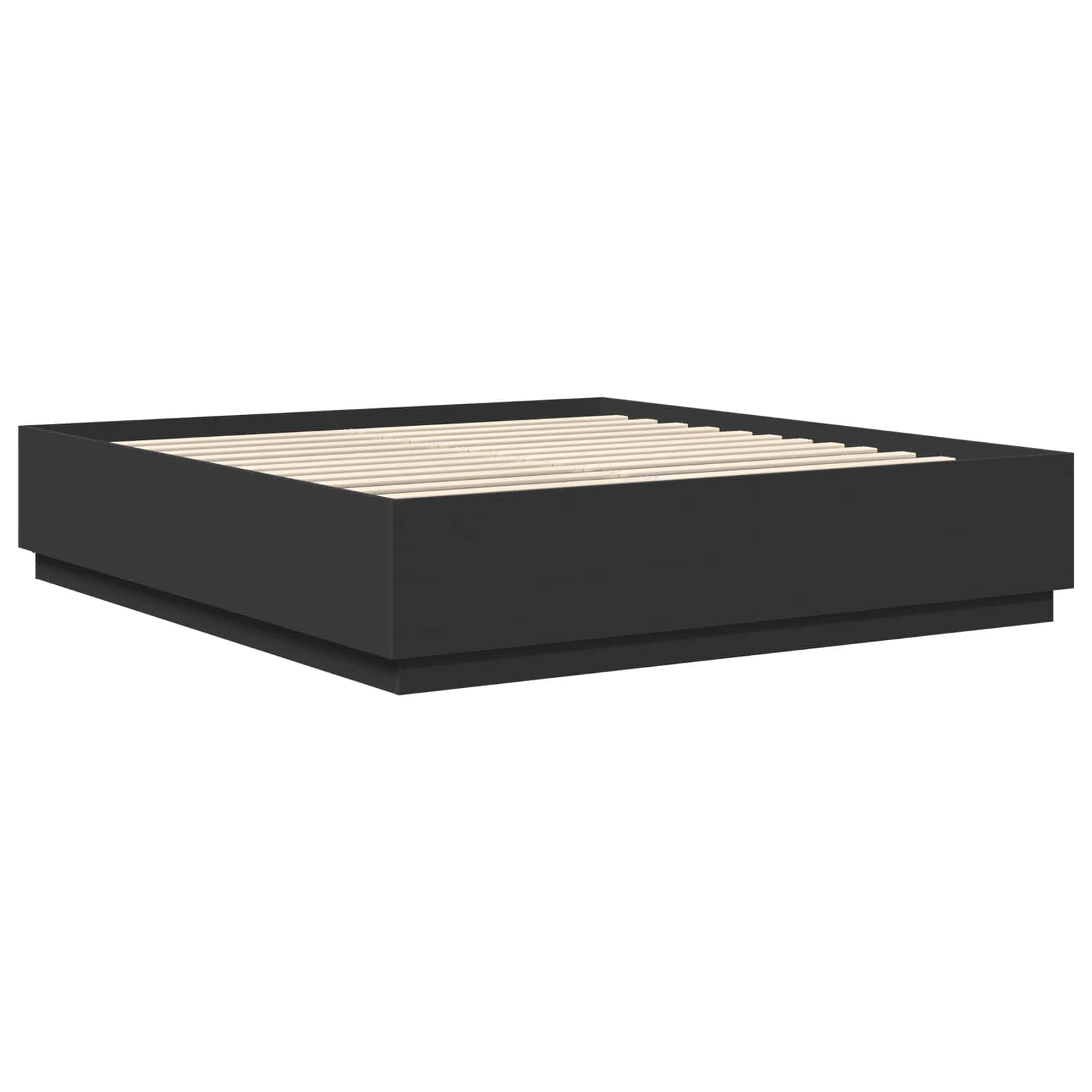 Krevetna konstrukcija Crna 200 x 200 cm Konstruirano drvo