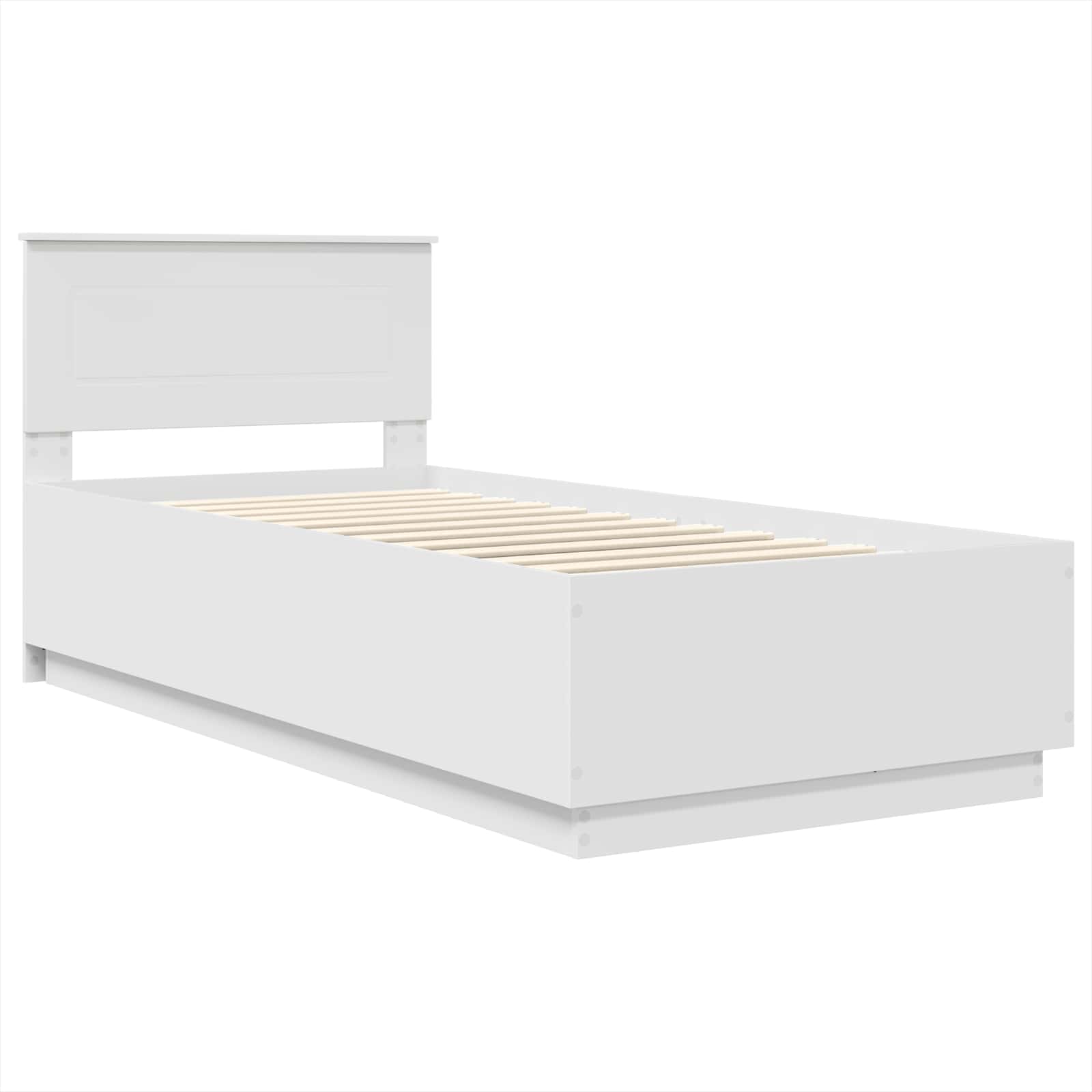 Krevetna konstrukcija Bijela 100 x 200 cm Konstruirano drvo