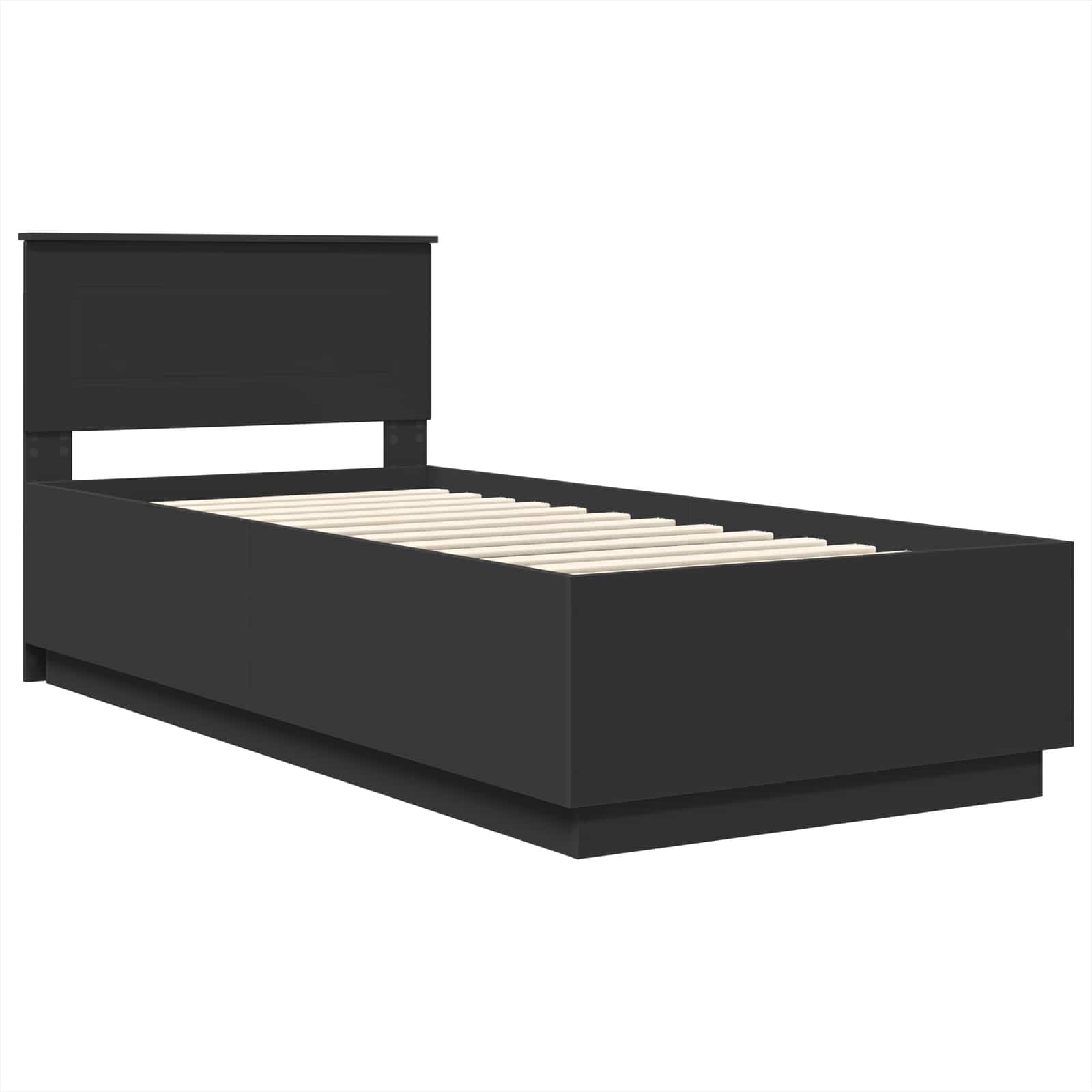Krevetna konstrukcija Crna 100 x 200 cm Konstruirano drvo
