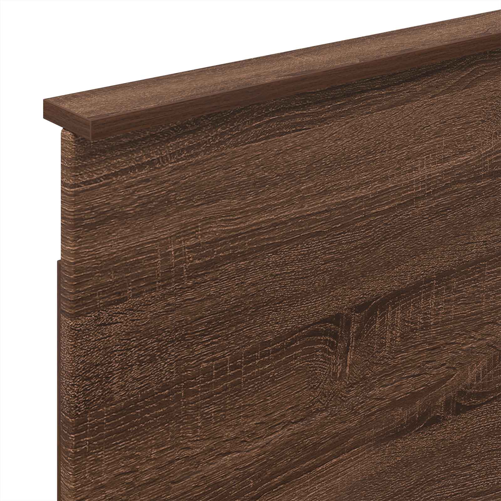 Krevetna konstrukcija s uzglavljem Smeđi hrast 100 x 200 cm
