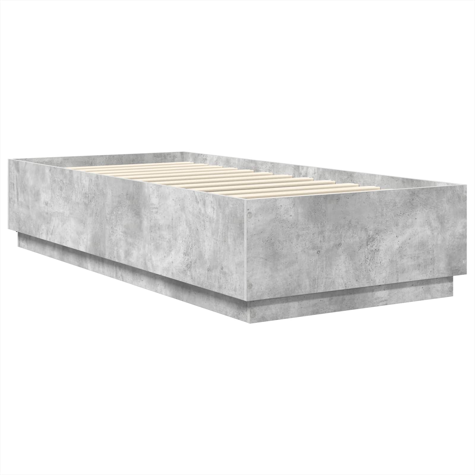 Krevetna konstrukcija s uzglavljem Betonska siva 70 x 190 cm