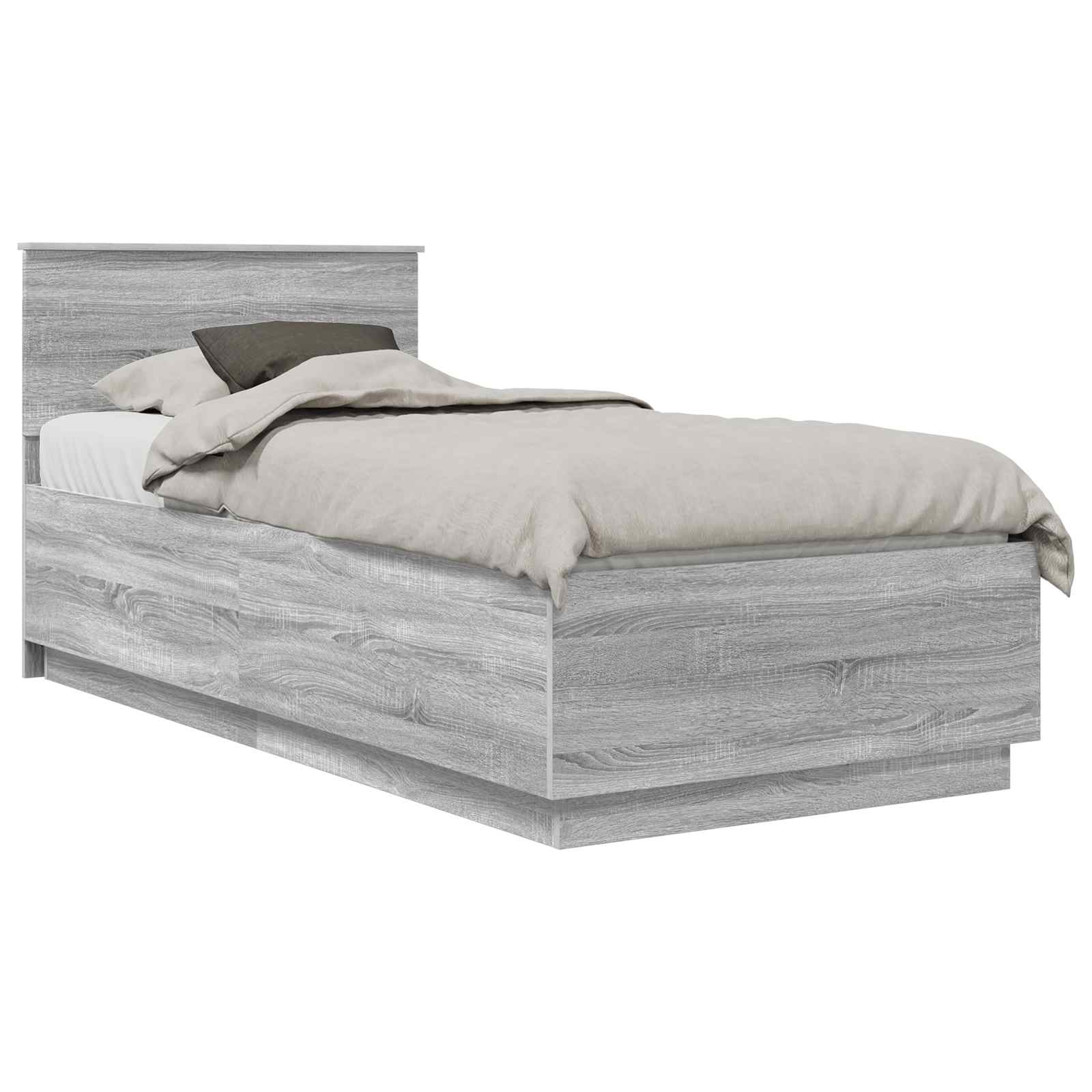 Krevetna konstrukcija Siva sonoma 70 x 190 cm Konstruirano drvo