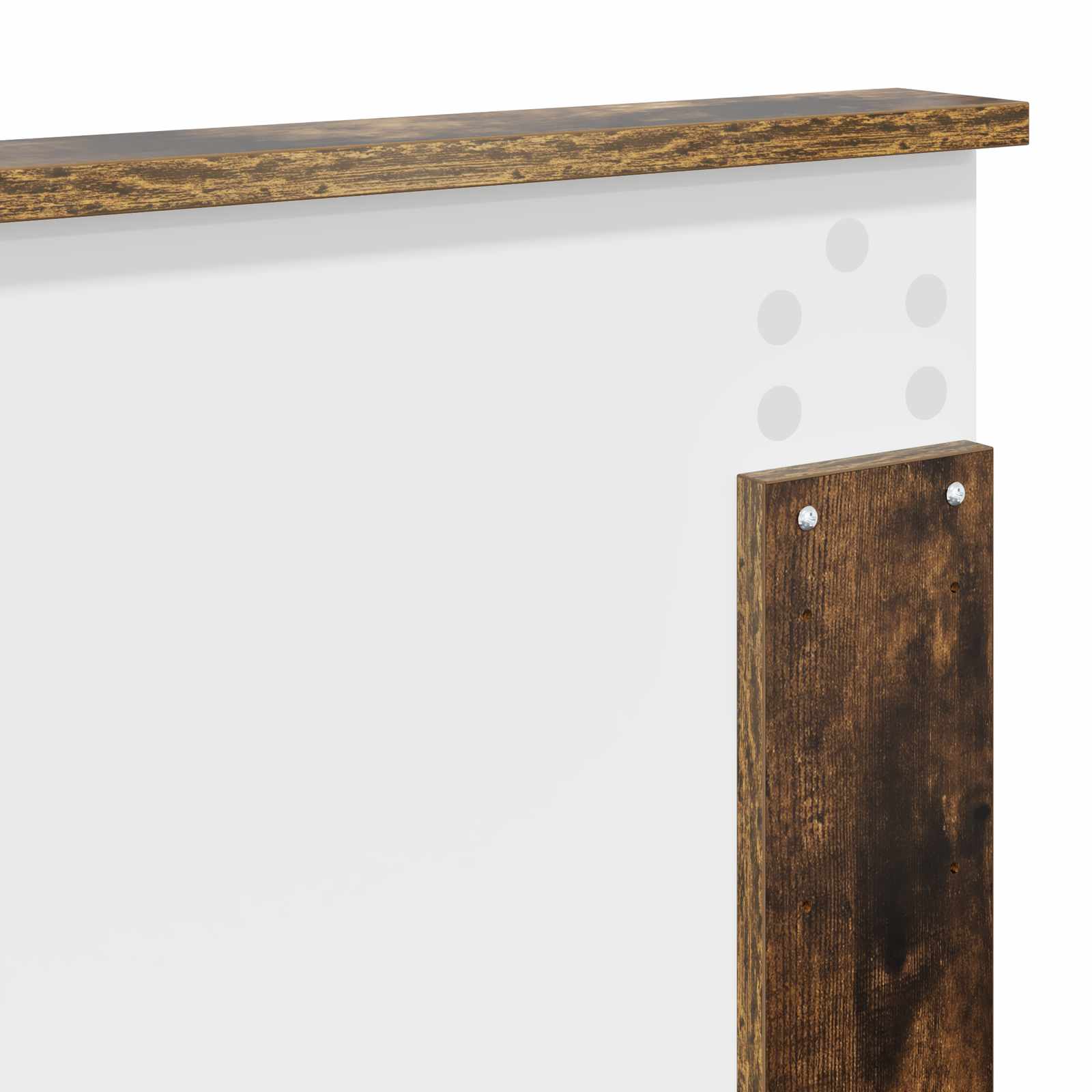 Krevetna konstrukcija s uzglavljem Dimljeni hrast 140 x 190 cm