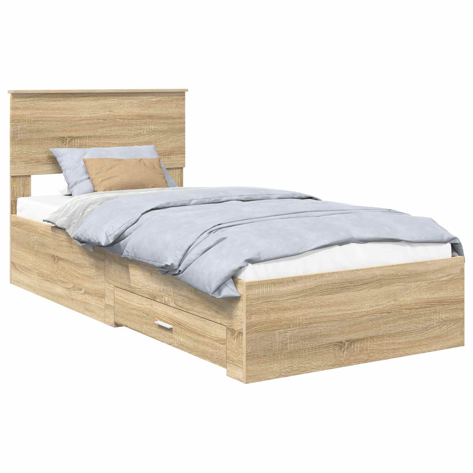 Krevetna konstrukcija s uzglavljem Sonoma hrast 100 x 200 cm