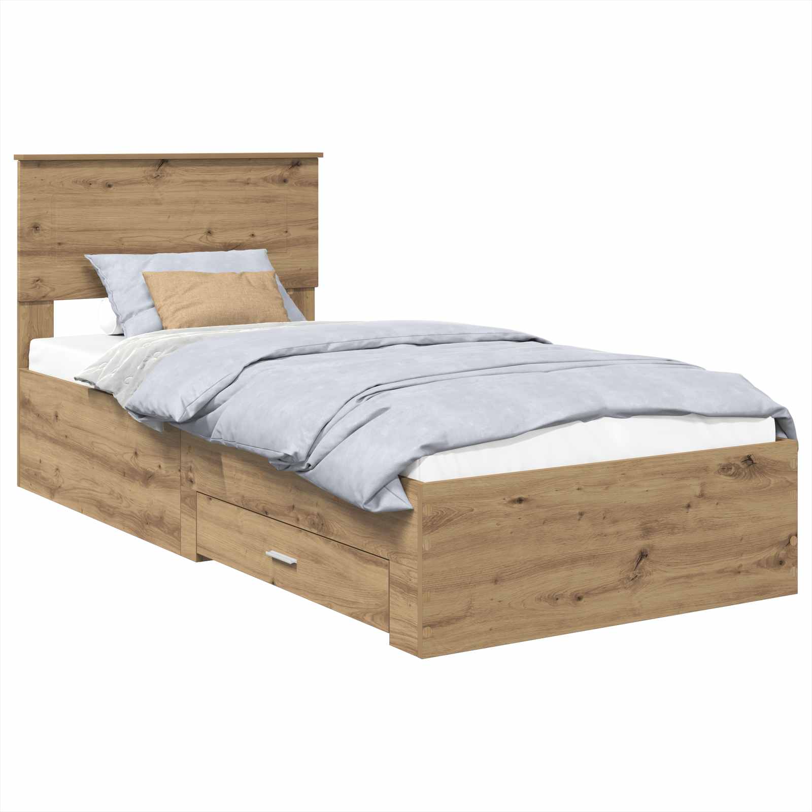 Krevetna konstrukcija s ladicama Umjetnički hrast 100 x 200 cm