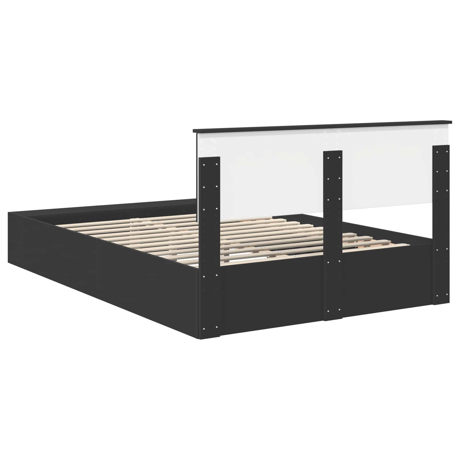 Krevetna konstrukcija Crna 150 x 200 cm Konstruirano drvo