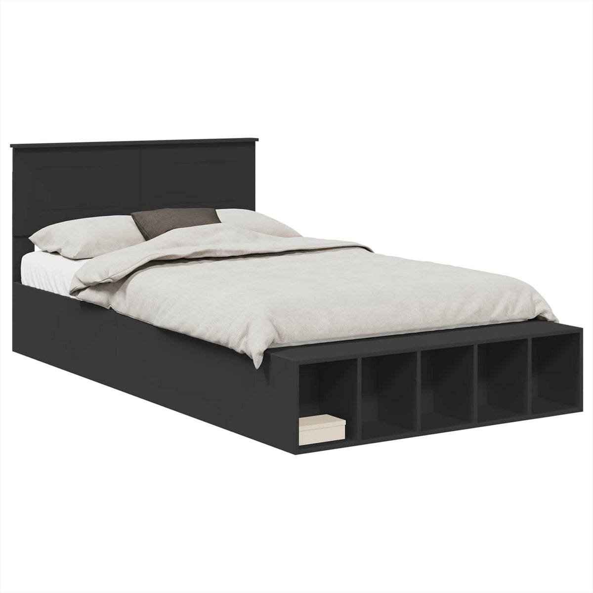 Krevetna konstrukcija Crna 135 x 190 cm Konstruirano drvo