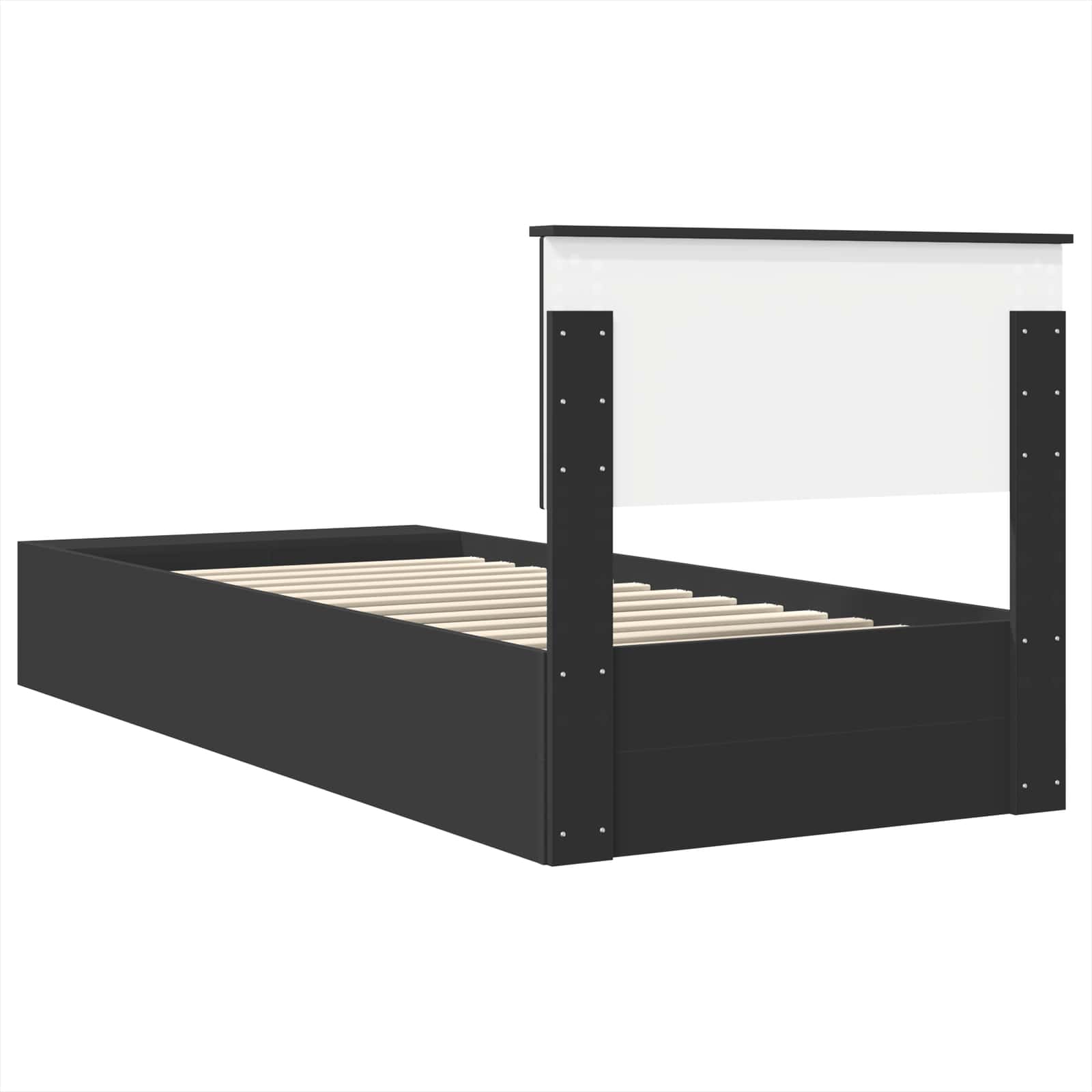 Krevetna konstrukcija Crna 100 x 200 cm Konstruirano drvo