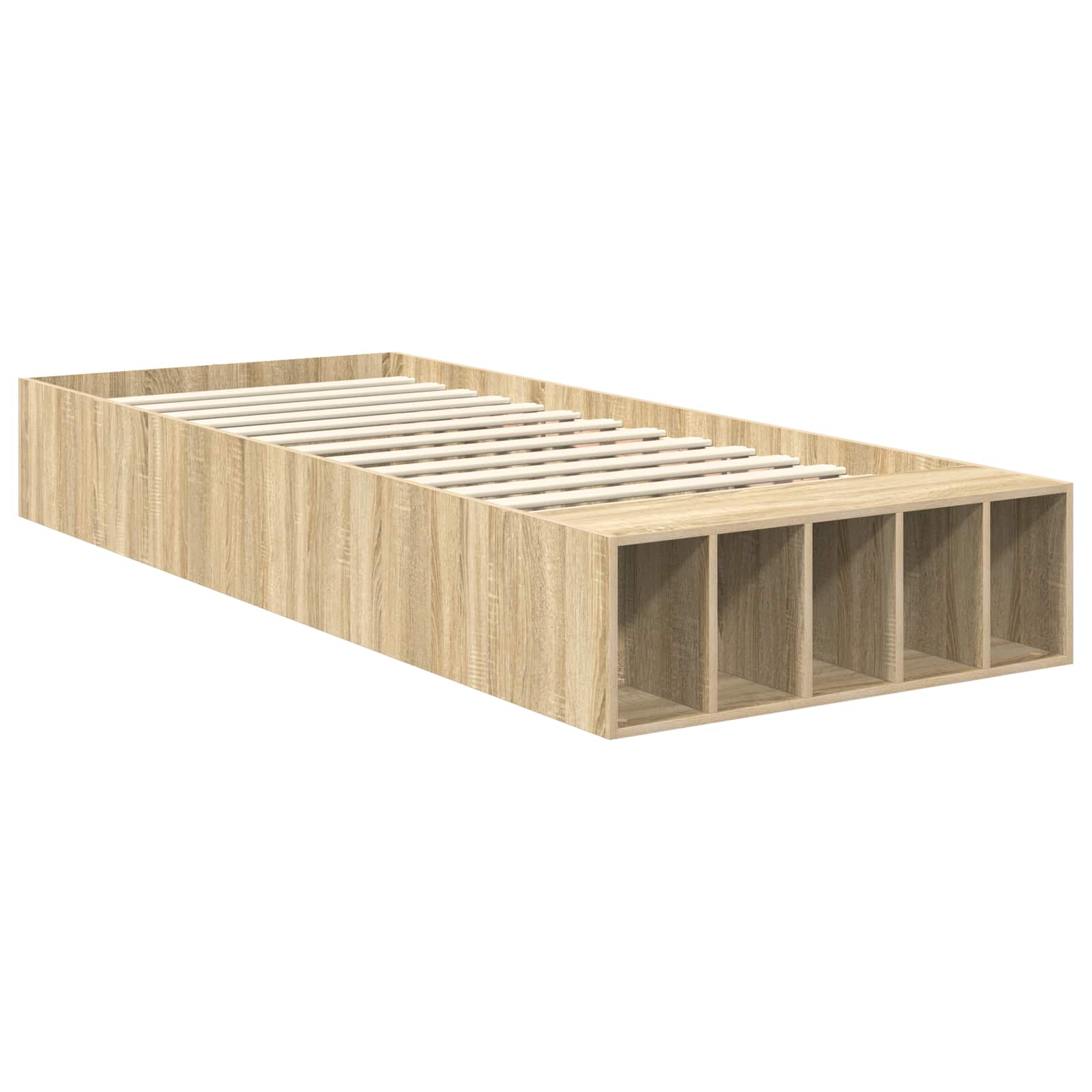 Krevetna konstrukcija s policom Sonoma hrast 100 x 200 cm