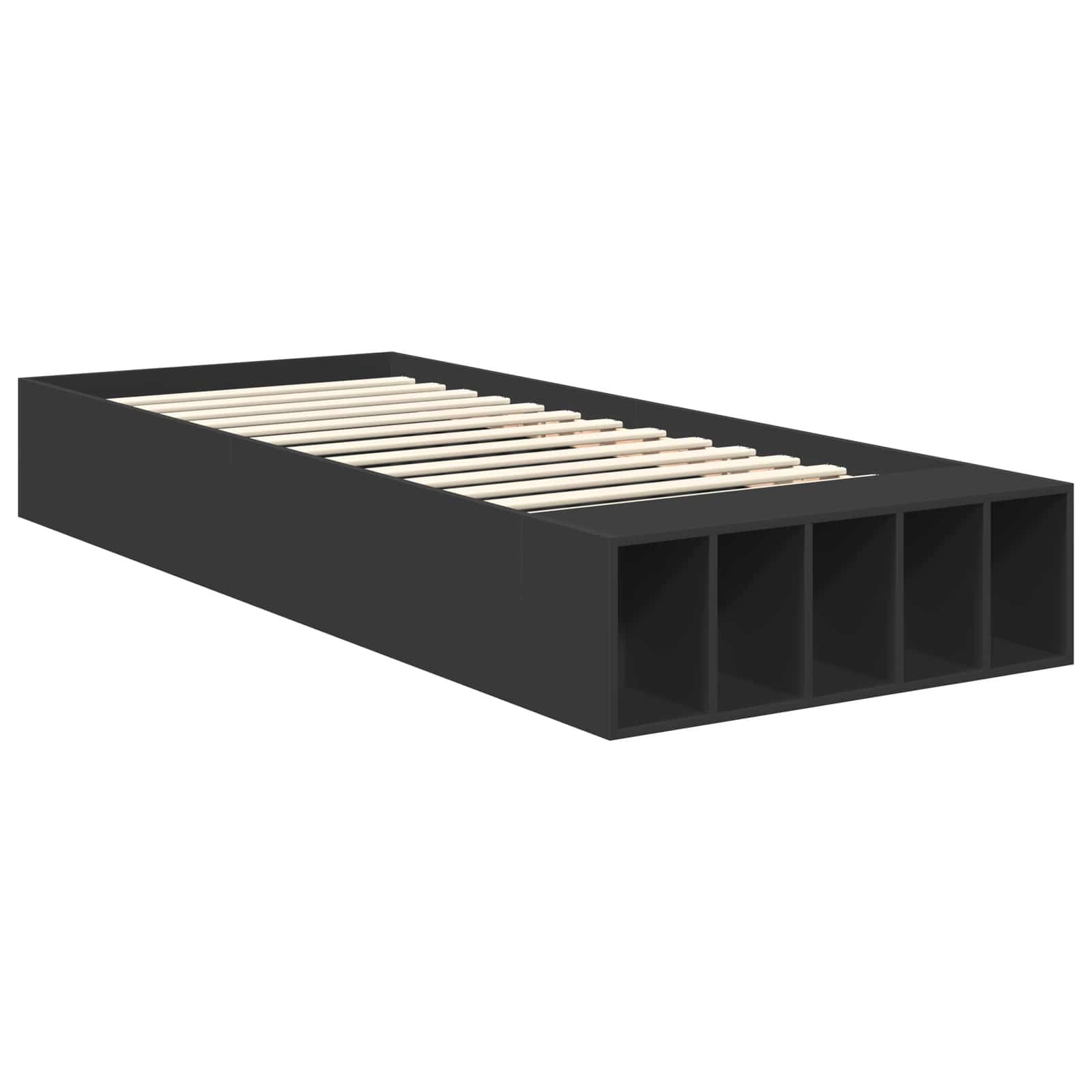 Krevetna konstrukcija Crna 75 x 190 cm Konstruirano drvo