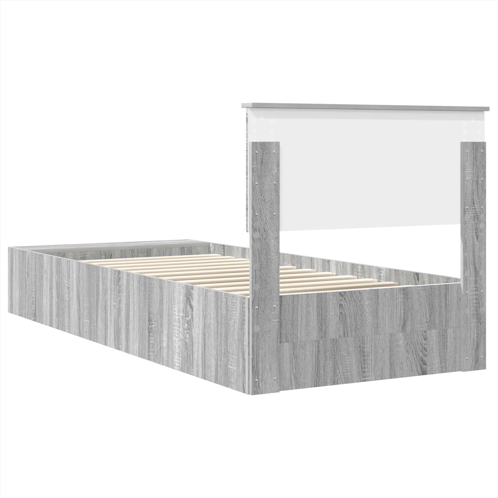 Krevetna konstrukcija Siva Sonoma 75 x 190 cm Konstruirano drvo
