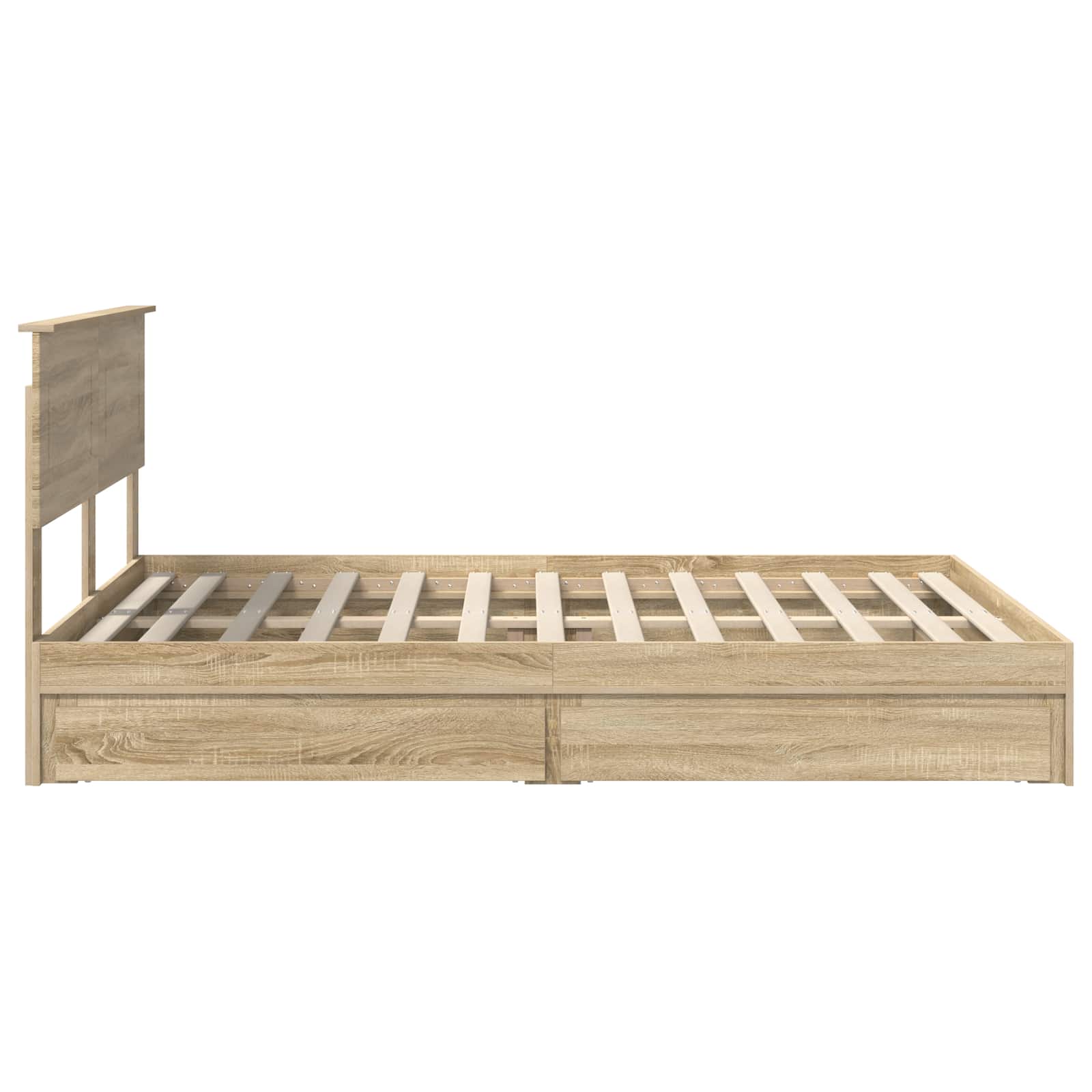 Krevet s od storage Sonoma hrast 160 x 200 cm Konstruirano drvo