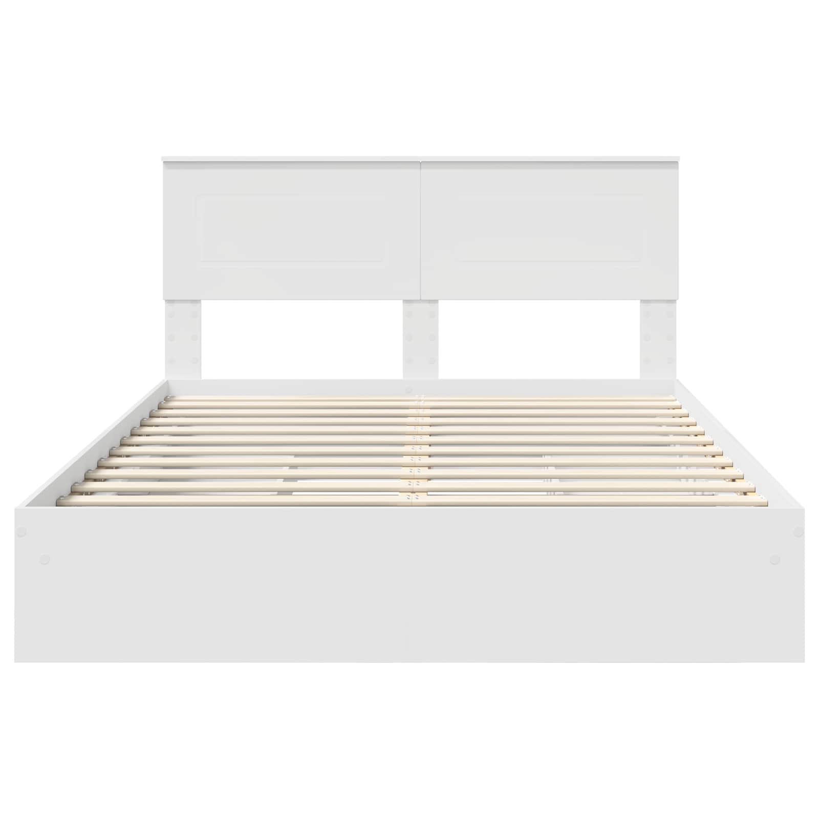 Krevet s od storage Bijelo 140 x 190 cm Konstruirano drvo