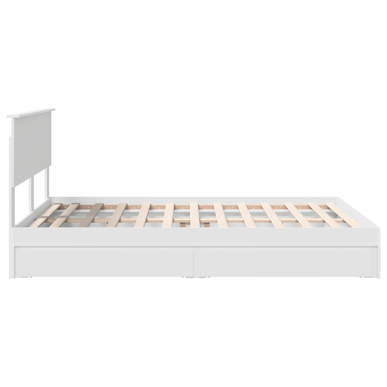 Krevet s od storage Bijelo 140 x 190 cm Konstruirano drvo
