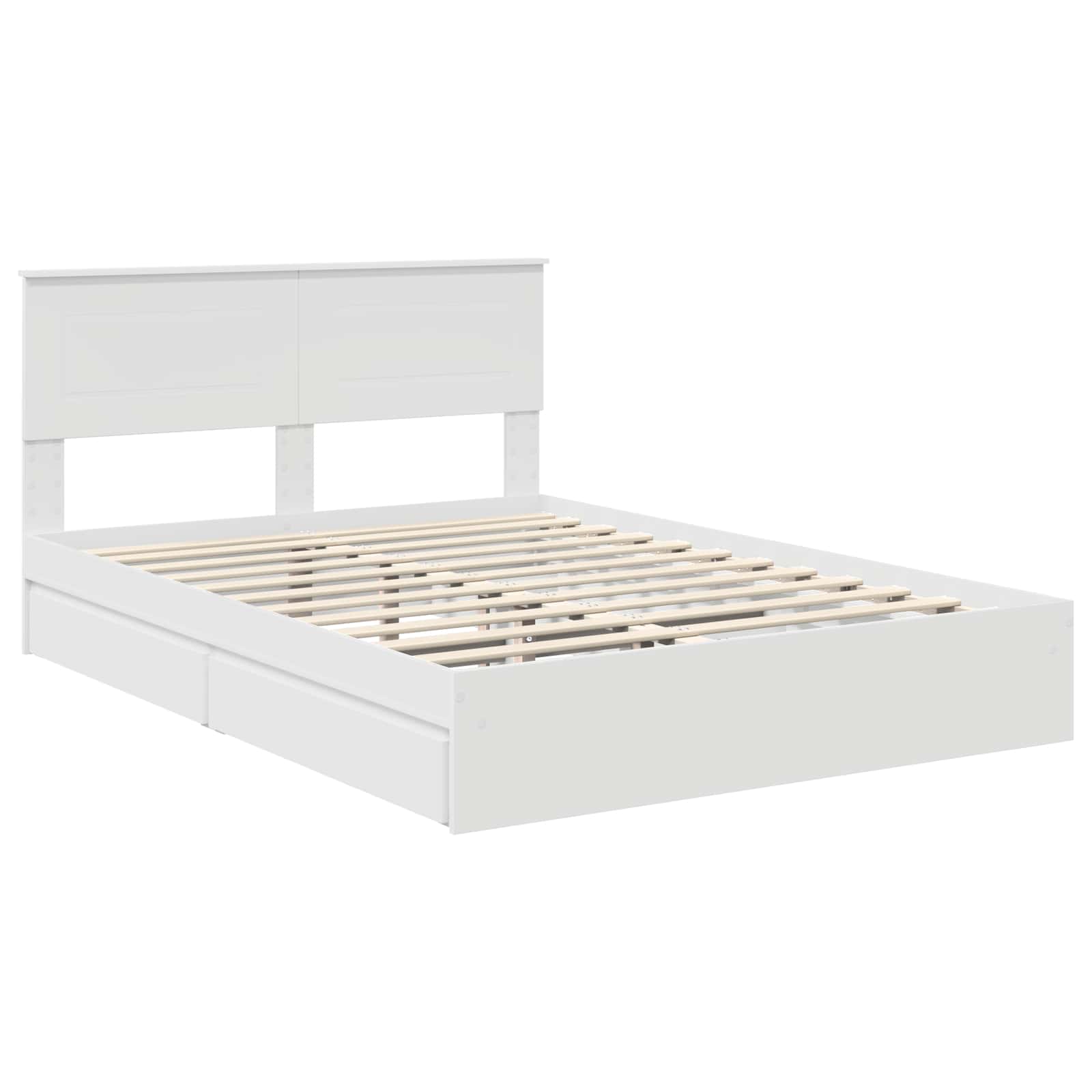 Krevet s od storage Bijelo 140 x 200 cm Konstruirano drvo