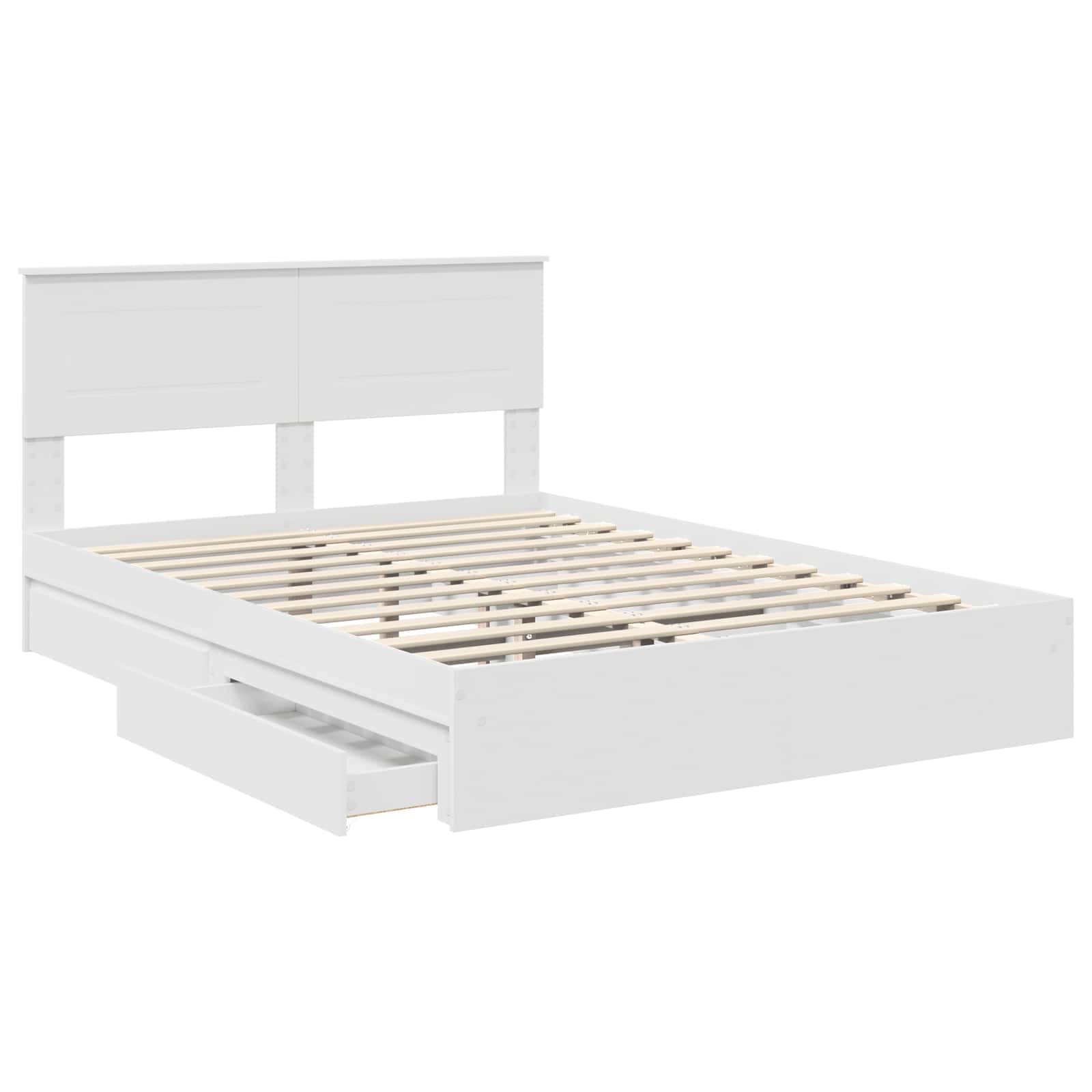 Krevet s od storage Bijelo 140 x 200 cm Konstruirano drvo