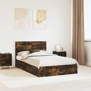 Krevet s od storage s uzglavljem Dimljeni hrast 135 x 190 cm