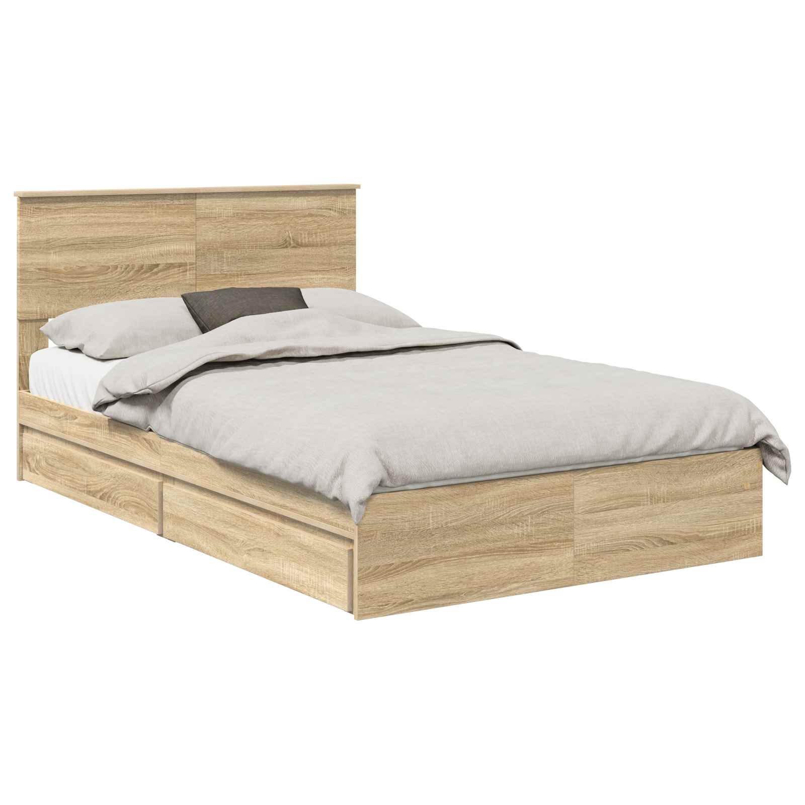 Krevet s od storage Sonoma hrast 120 x 200 cm Konstruirano drvo