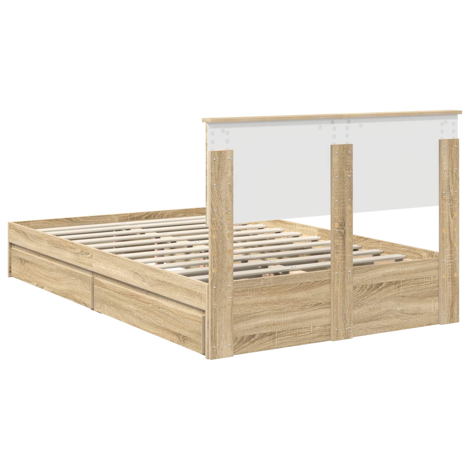 Krevet s od storage Sonoma hrast 120 x 200 cm Konstruirano drvo