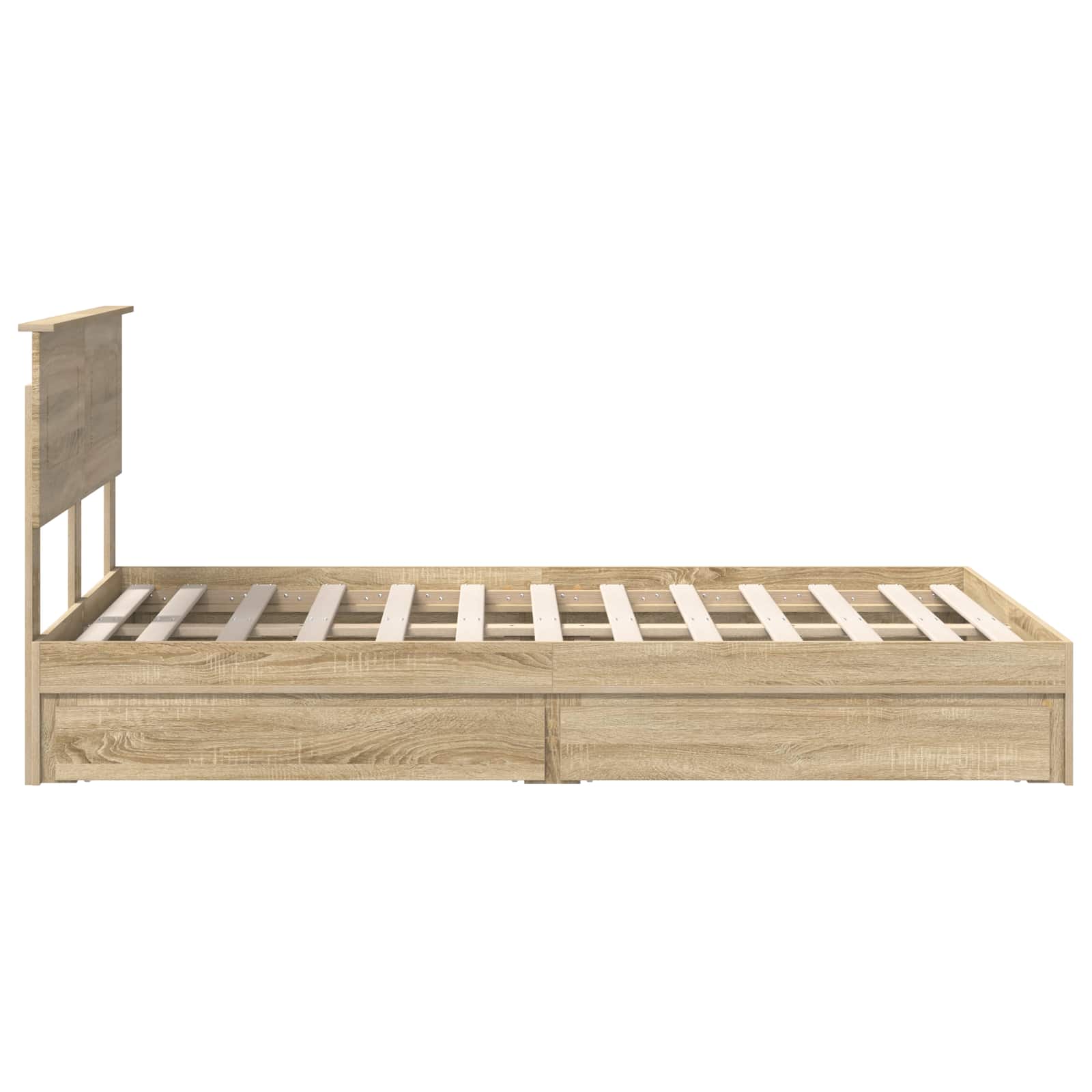 Krevet s od storage Sonoma hrast 120 x 200 cm Konstruirano drvo