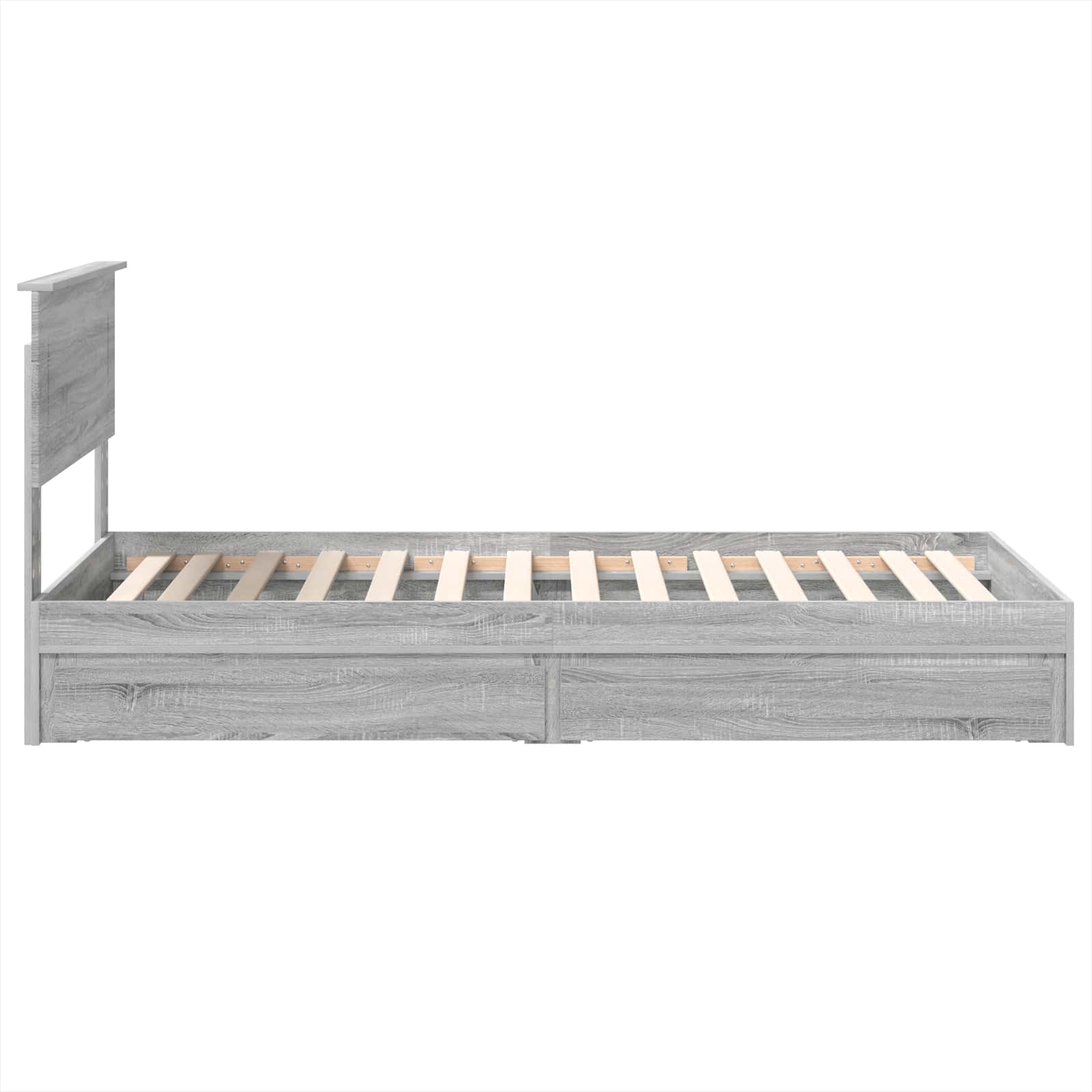 Krevet s od storage Siva Sonoma 100 x 200 cm Konstruirano drvo