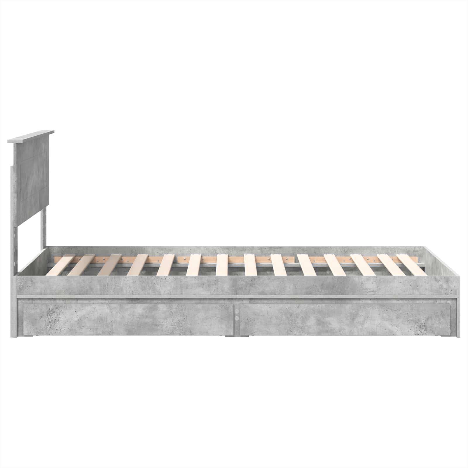 Krevet s od storage Betonski sivi 90 x 190 cm Konstruirano drvo
