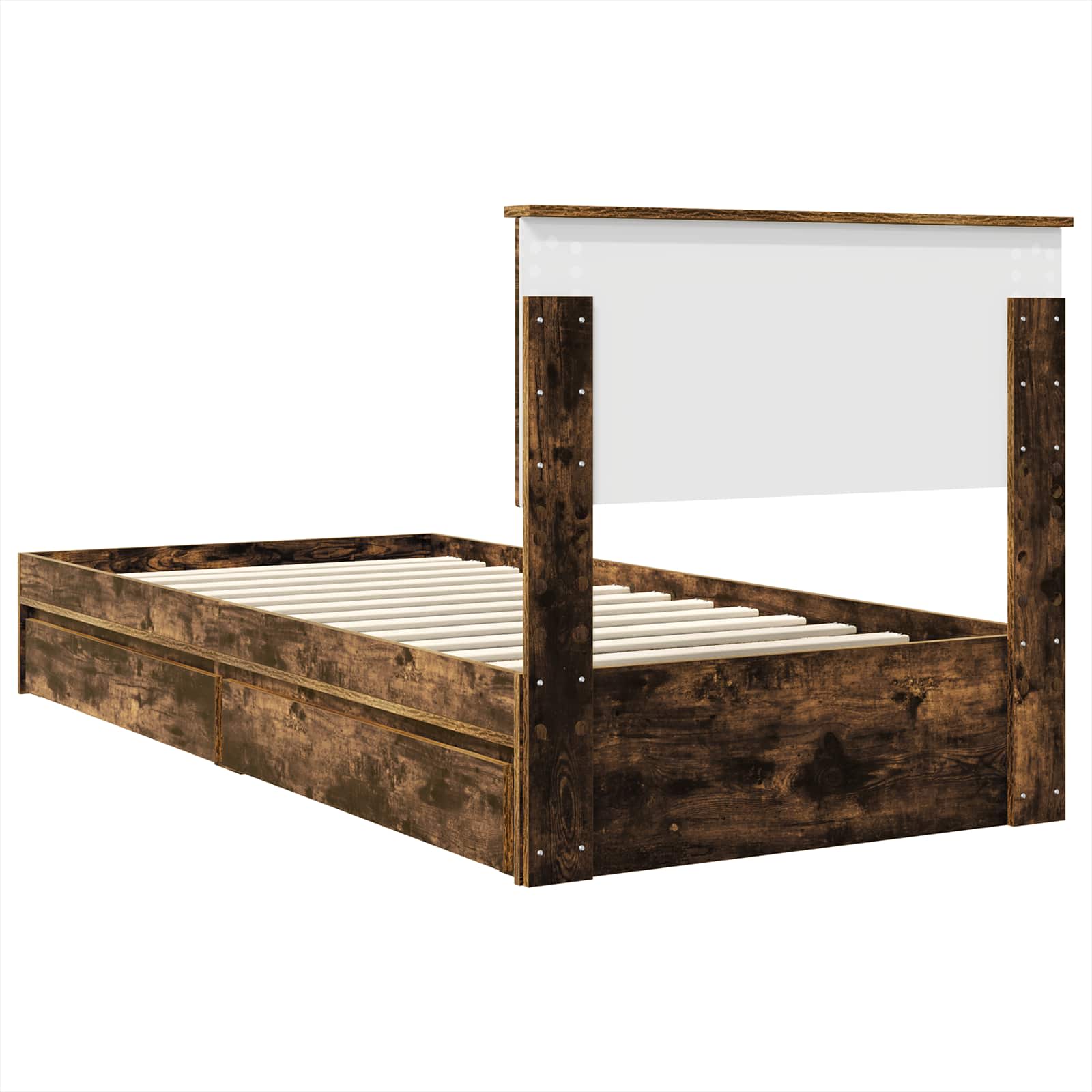 Krevet s od storage s uzglavljem Dimljeni hrast 75 x 190 cm