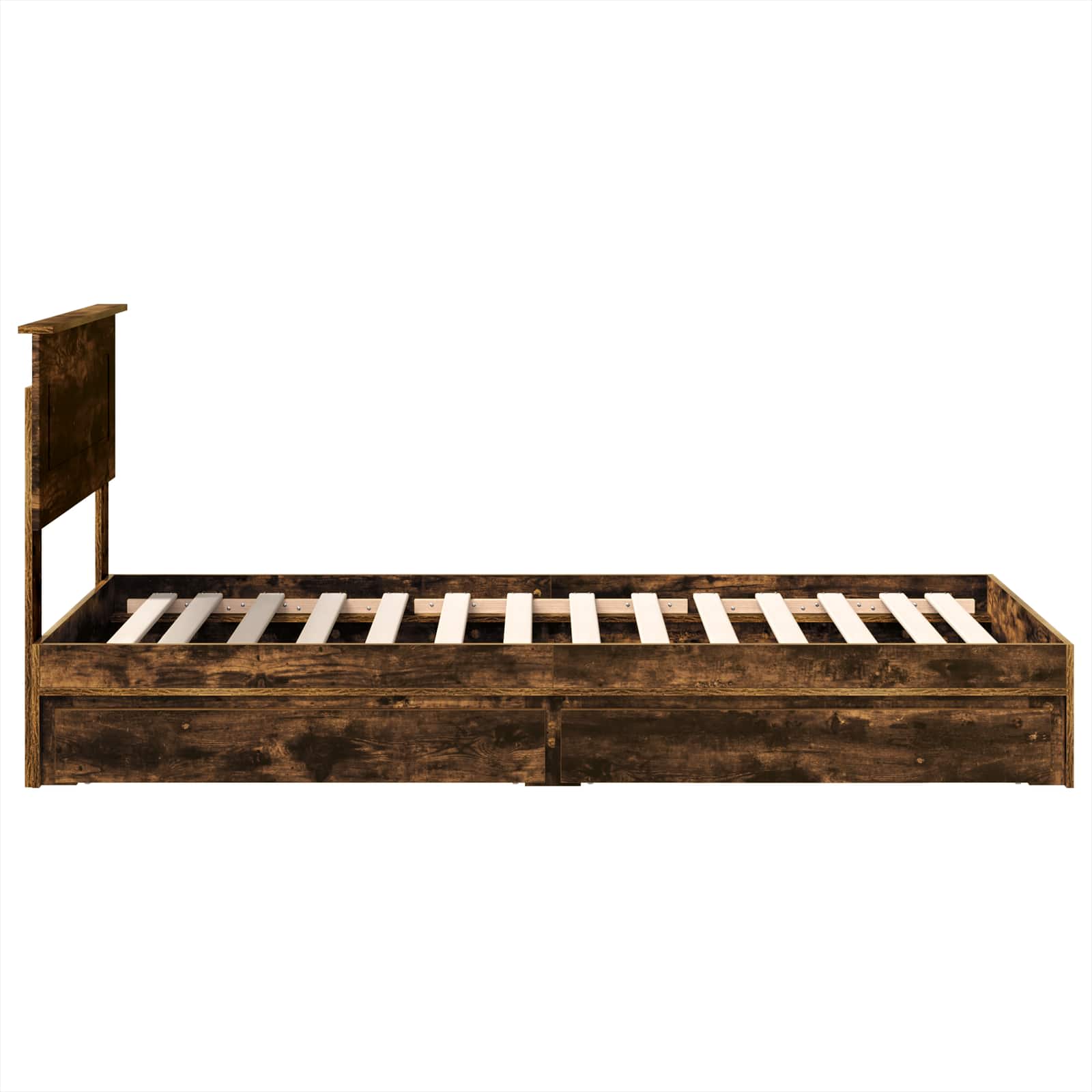 Krevet s od storage s uzglavljem Dimljeni hrast 75 x 190 cm
