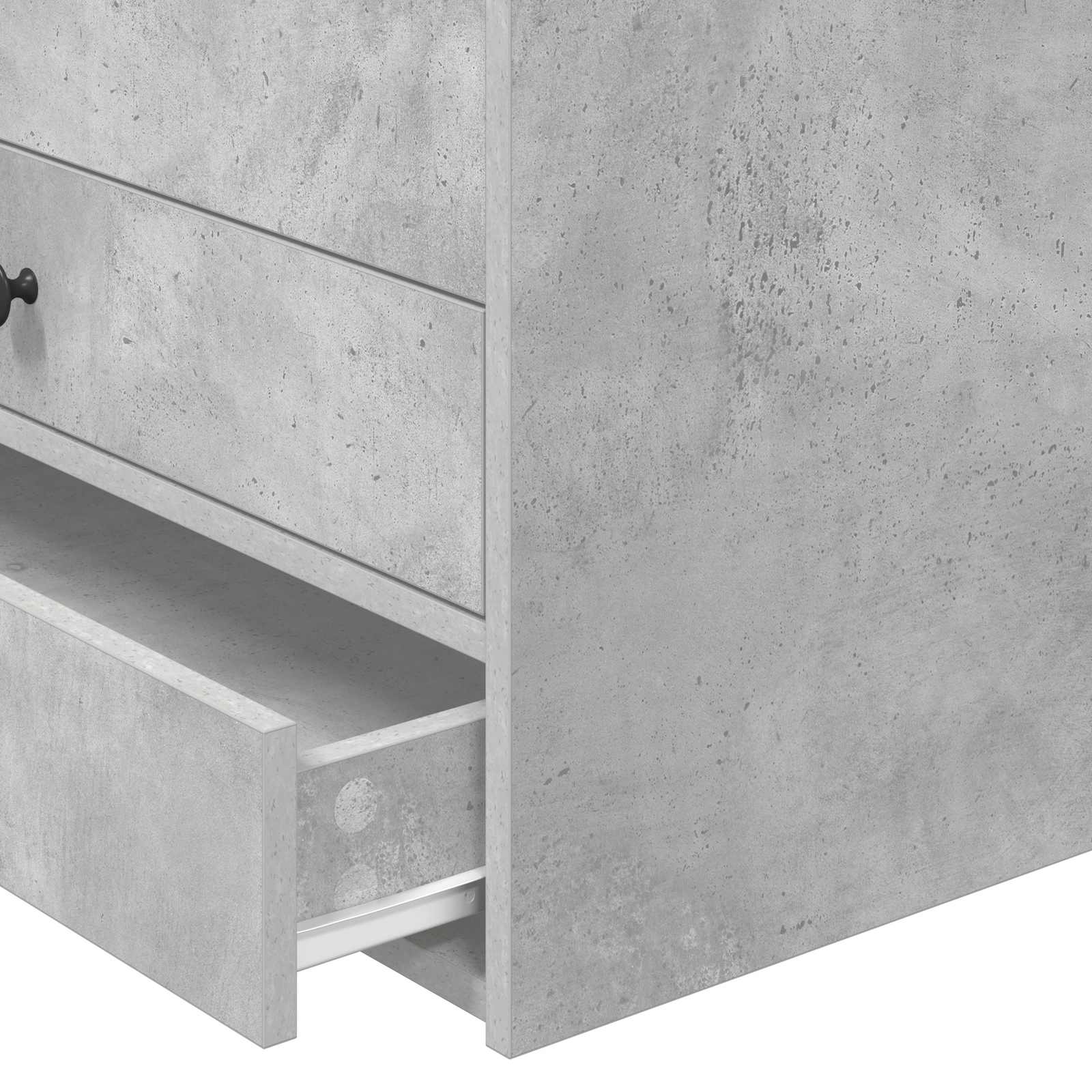Krevet na dan Beton siva i crna 100 x 200 cm Konstruirano drvo