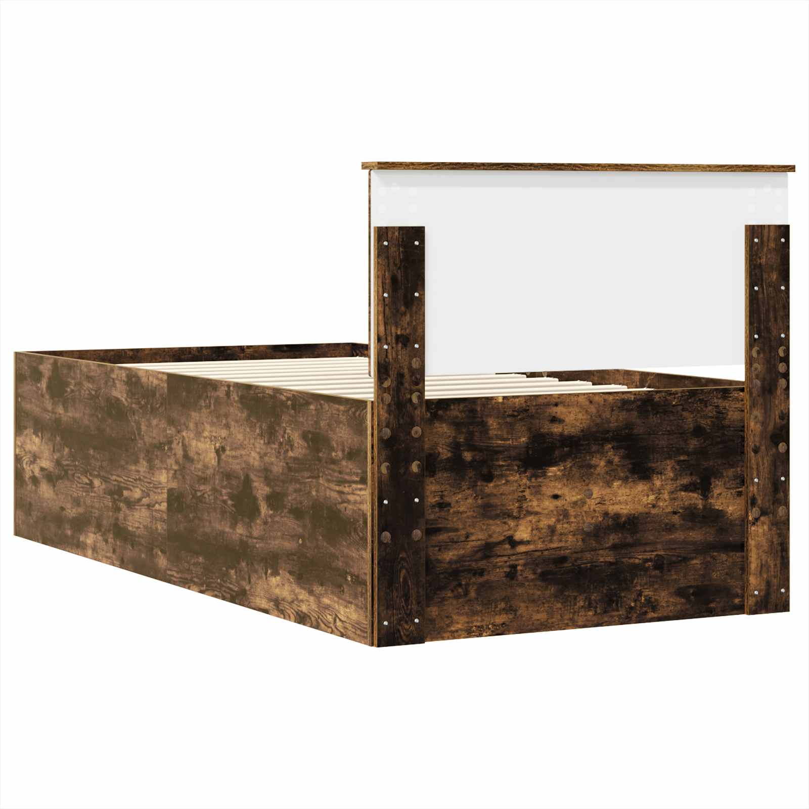 Krevet na dan s ladicama Dimnjeni hrast i crna 90 x 200 cm