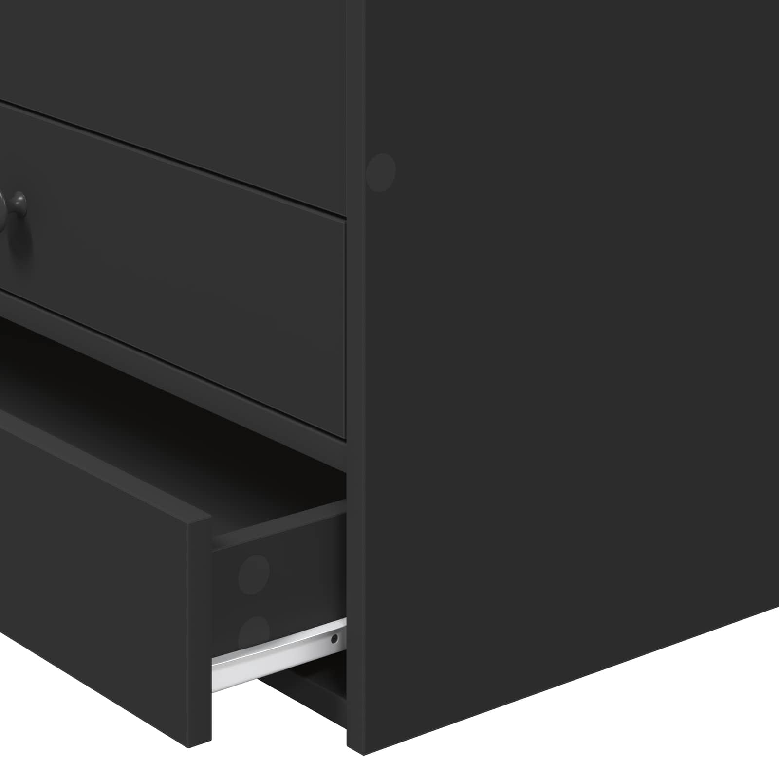 Krevet na dan s ladicama Crna 75 x 190 cm Konstruirano drvo