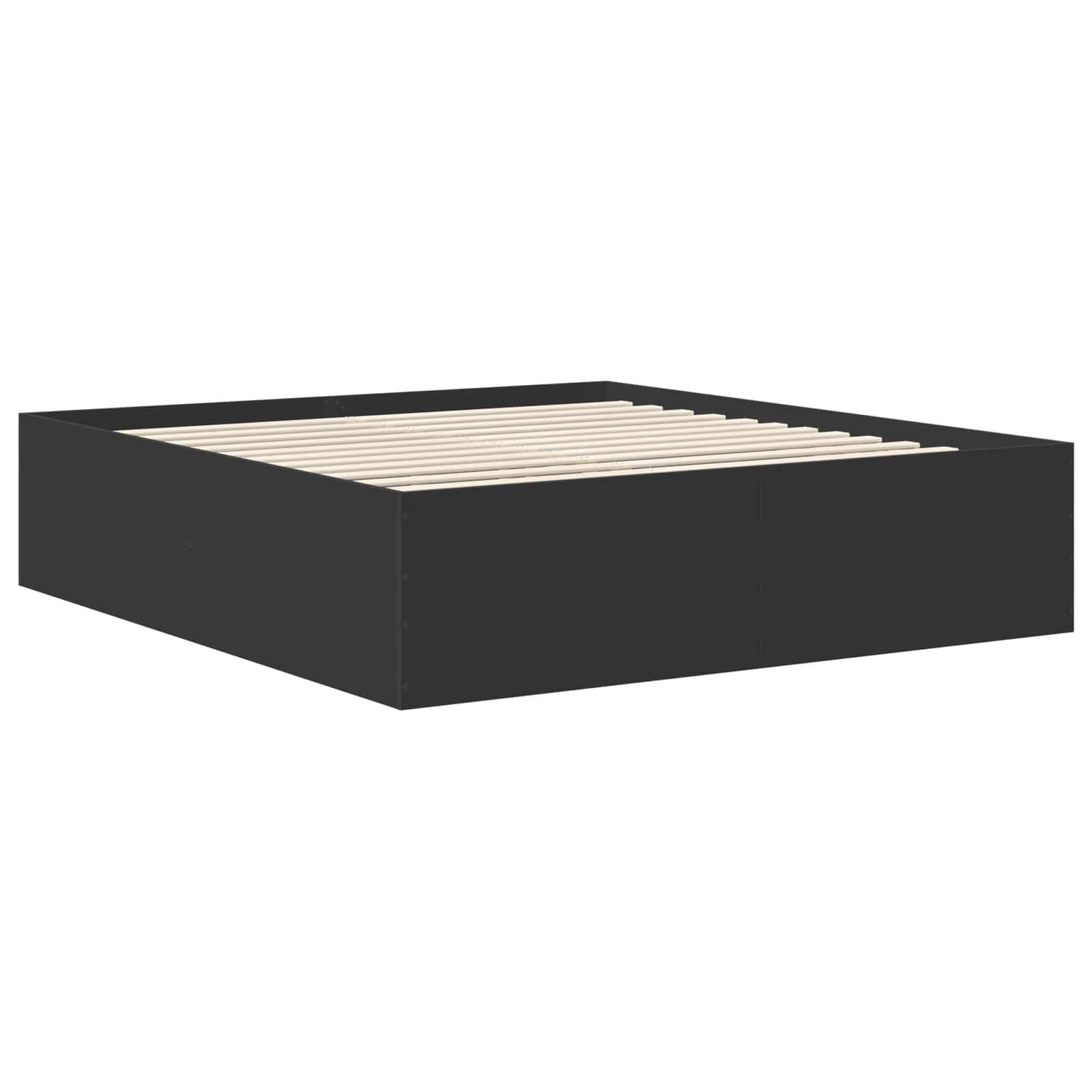 Krevetna konstrukcija Crna 200 x 200 cm Konstruirano drvo