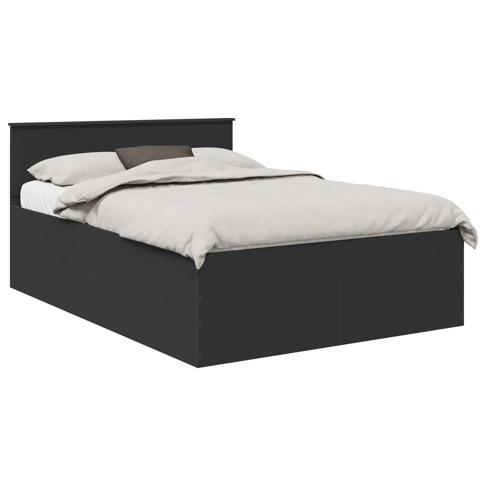 Krevetna konstrukcija Crna 140 x 190 cm Konstruirano drvo