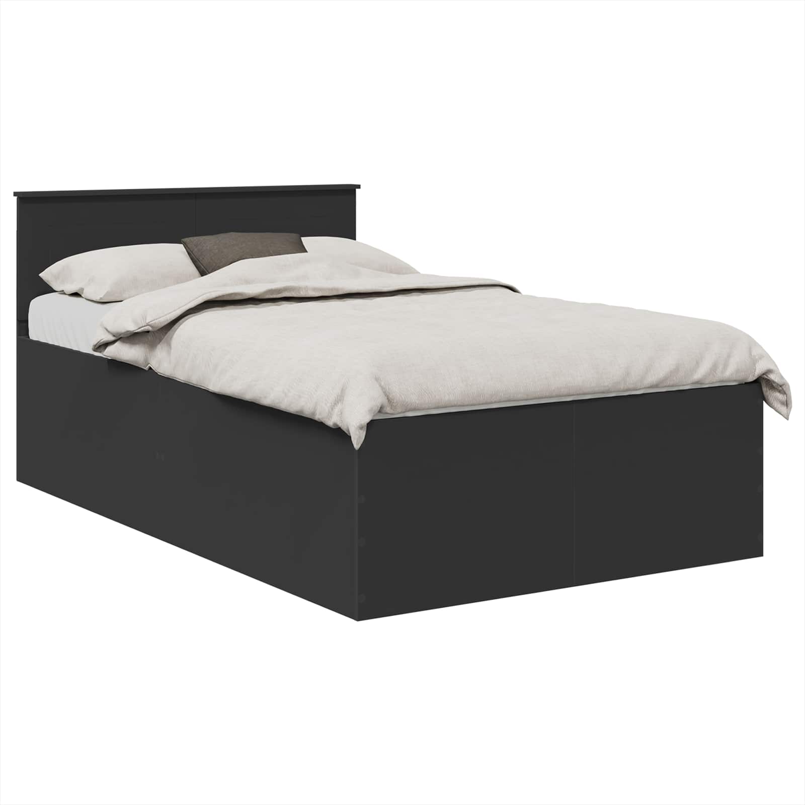 Krevetna konstrukcija Crna 135 x 190 cm Konstruirano drvo