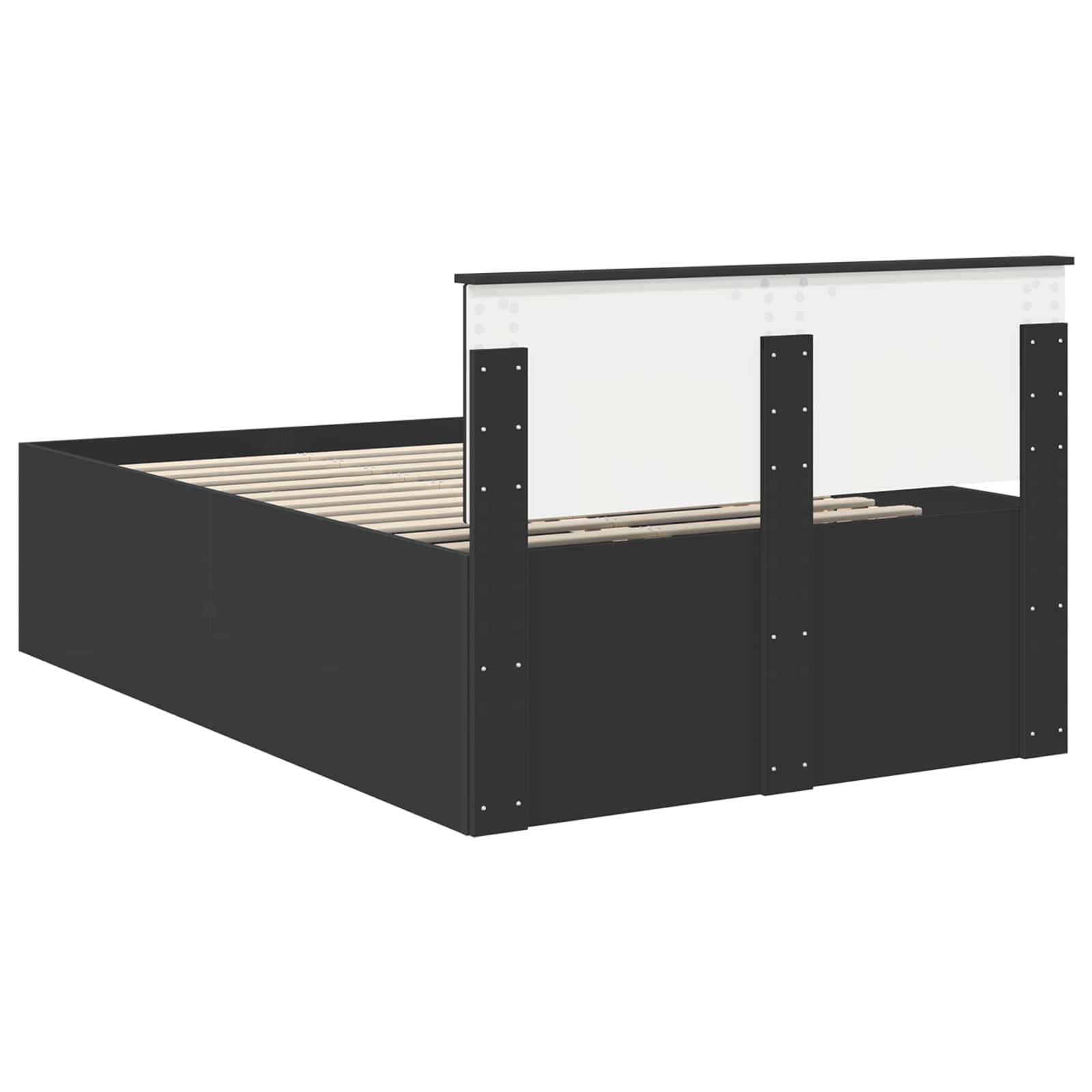 Krevetna konstrukcija Crna 135 x 190 cm Konstruirano drvo