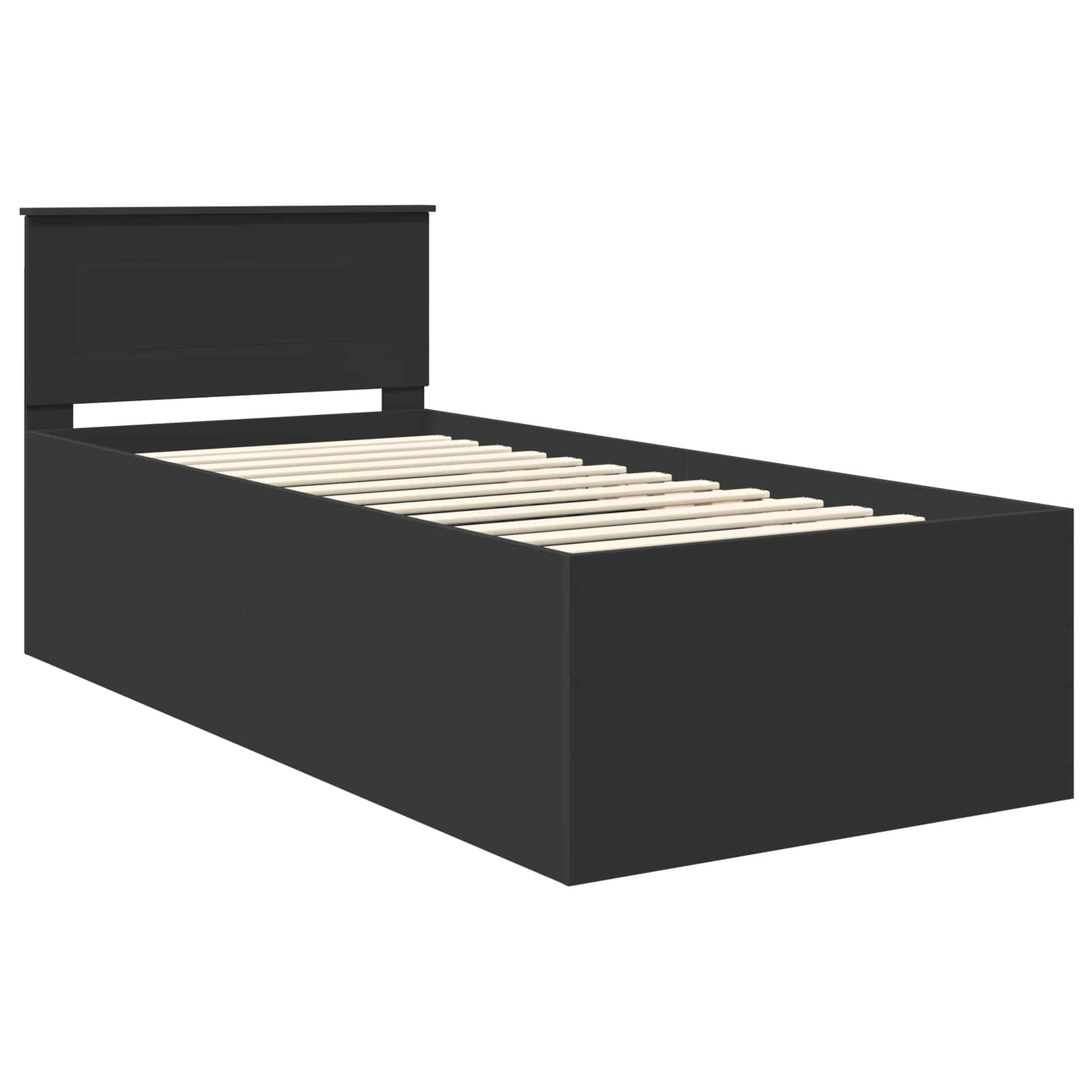 Krevetna konstrukcija Crna 75 x 190 cm Konstruirano drvo