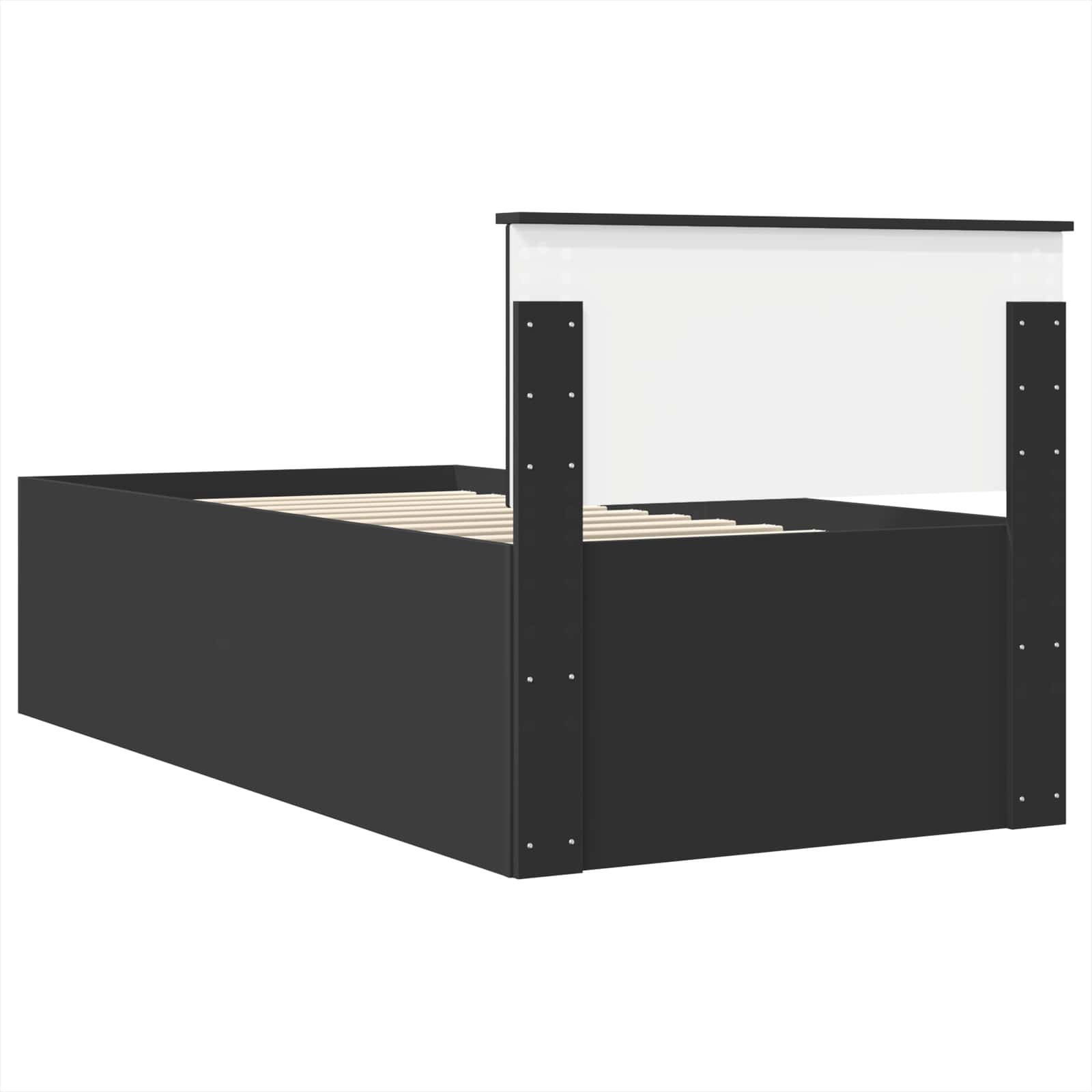Krevetna konstrukcija Crna 75 x 190 cm Konstruirano drvo