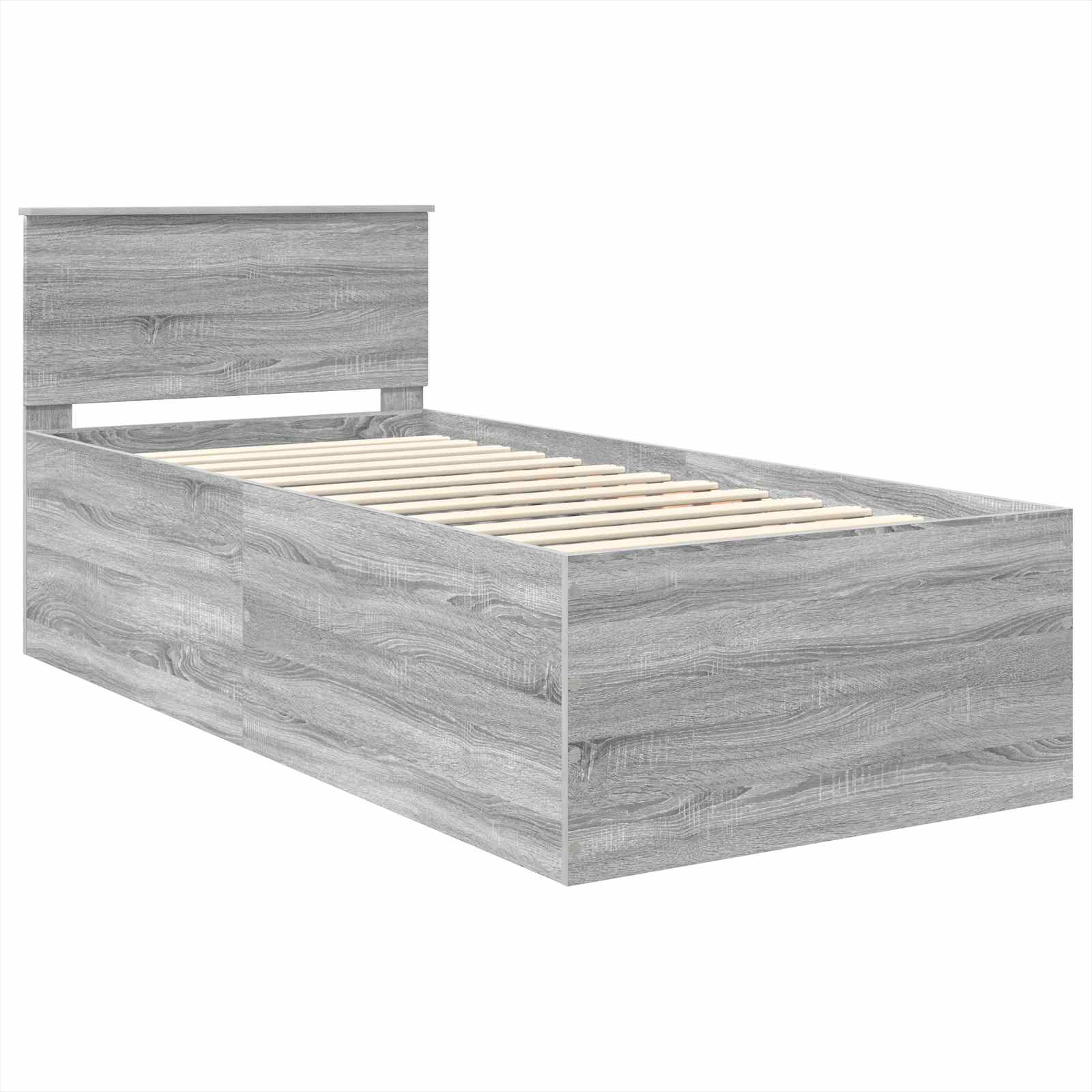 Krevetna konstrukcija Siva Sonoma 75 x 190 cm Konstruirano drvo