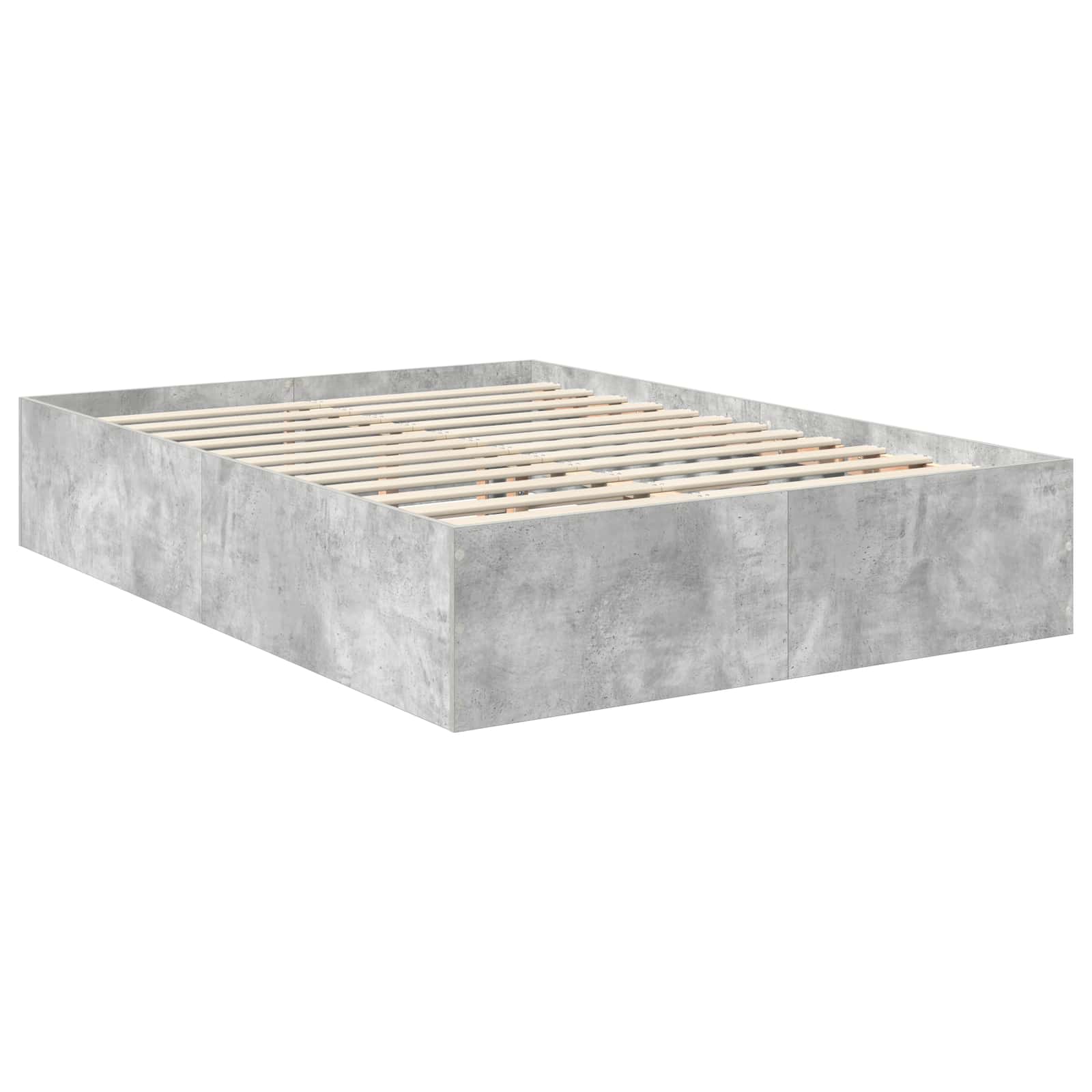Krevetna konstrukcija s uzglavljem Betonski sivi 150 x 200 cm