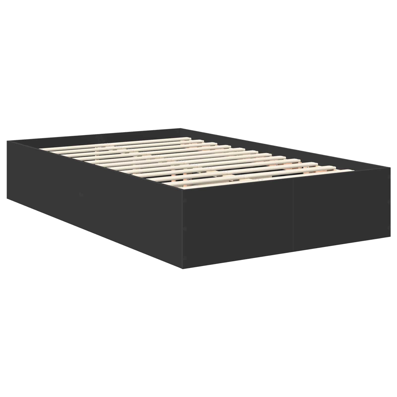 Krevetna konstrukcija Crna 135 x 190 cm Konstruirano drvo