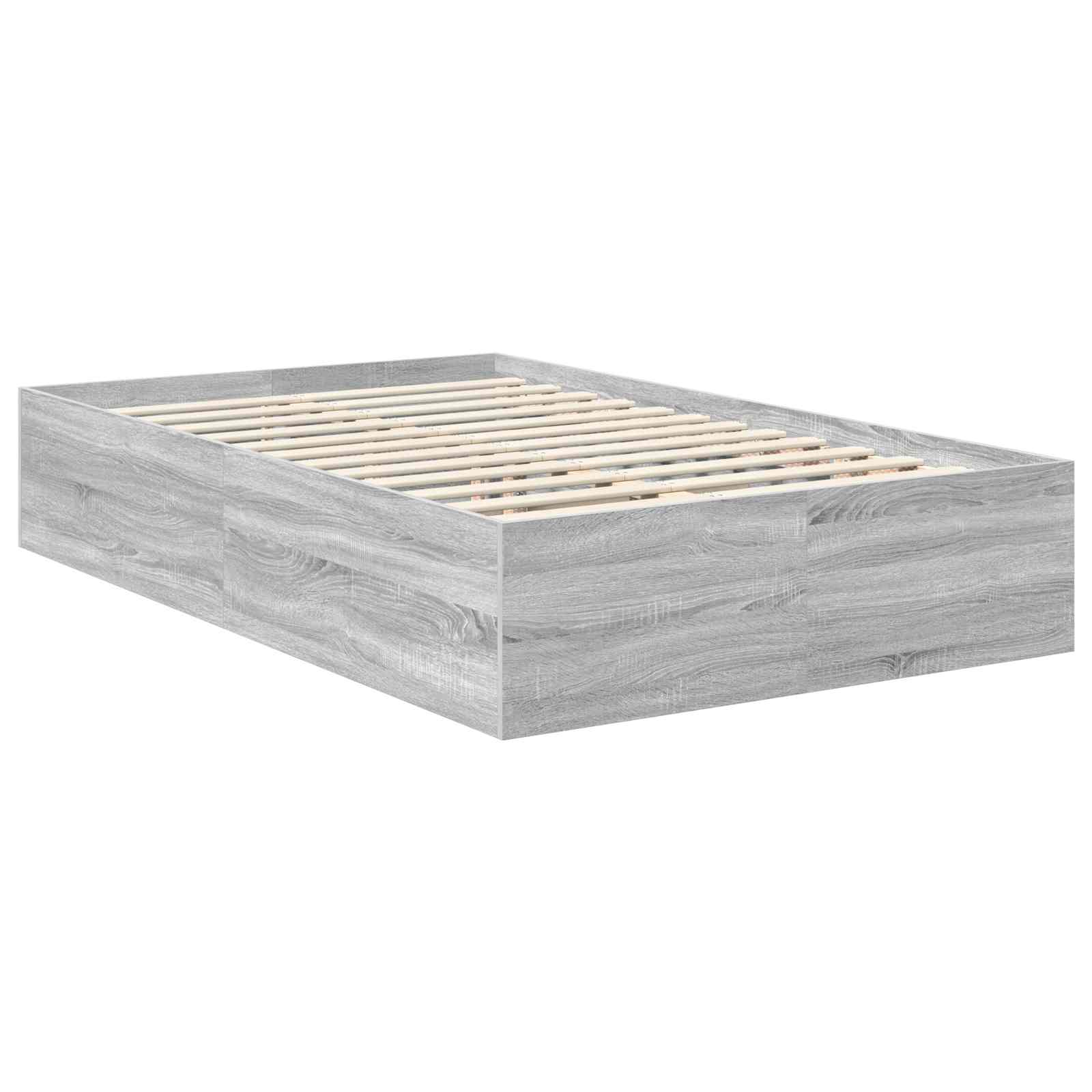 Krevetna konstrukcija s uzglavljem Siva Sonoma 135 x 190 cm