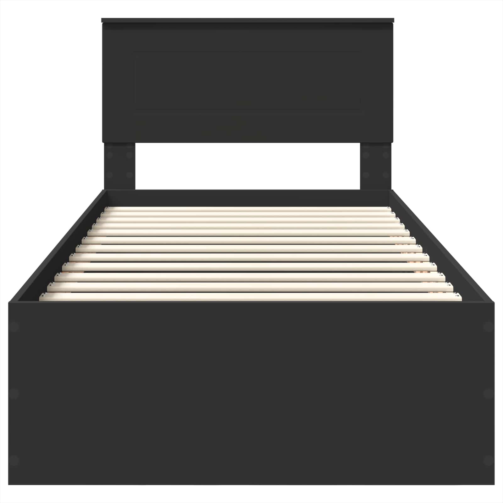 Krevetna konstrukcija Crna 100 x 200 cm Konstruirano drvo
