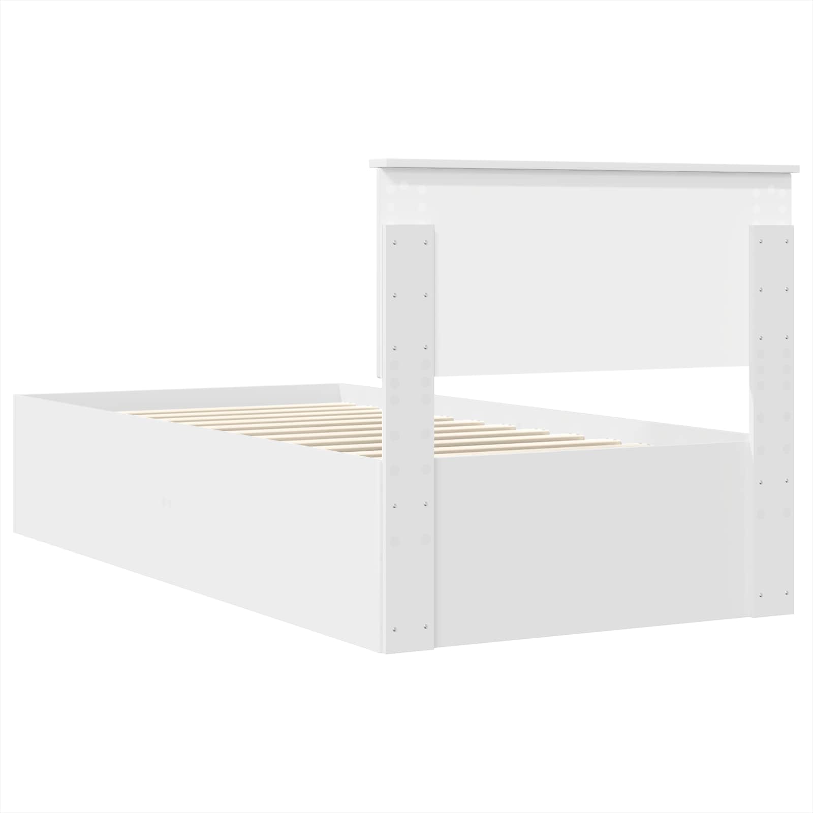 Krevetna konstrukcija Bijelo 75 x 190 cm Konstruirano drvo