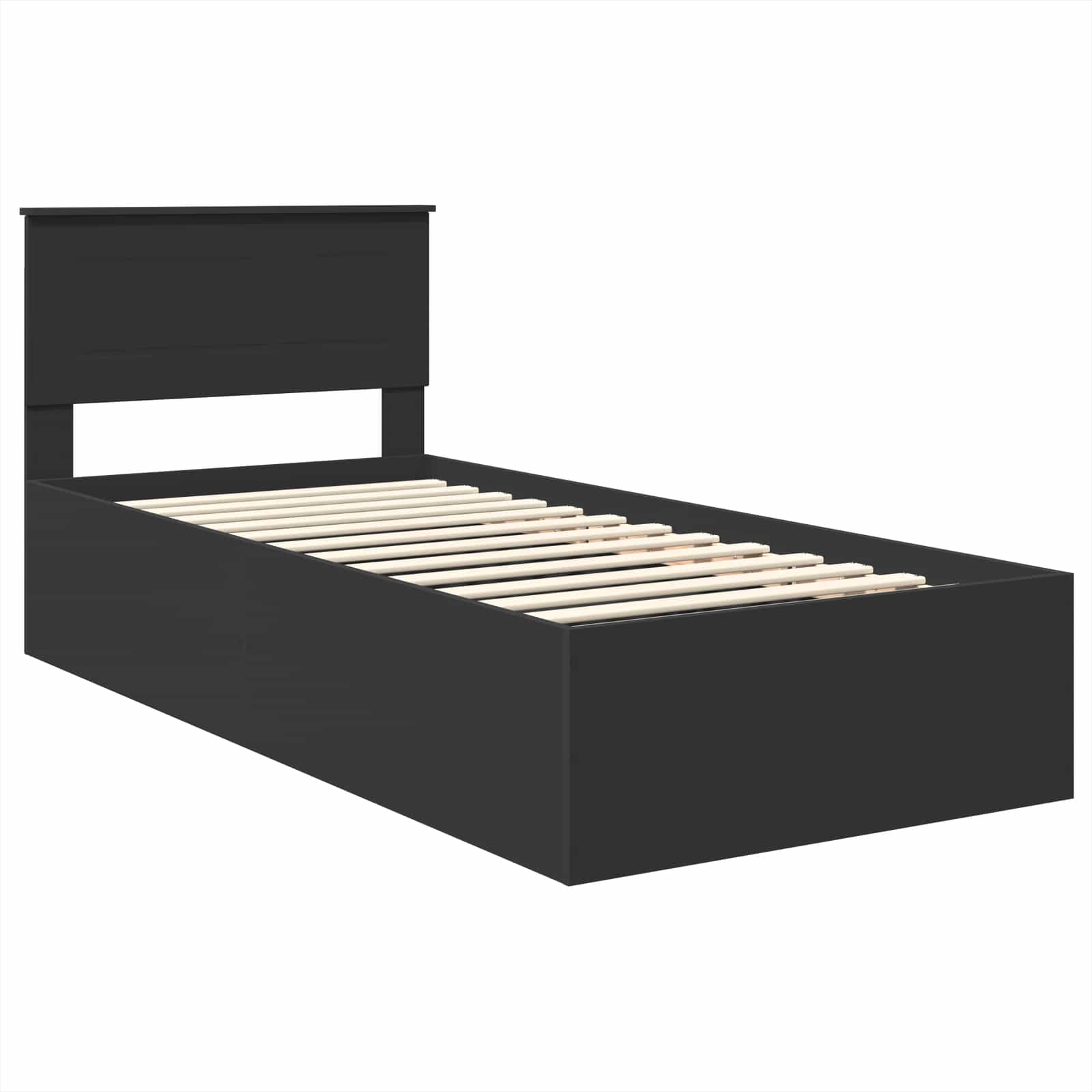 Krevetna konstrukcija Crna 75 x 190 cm Konstruirano drvo