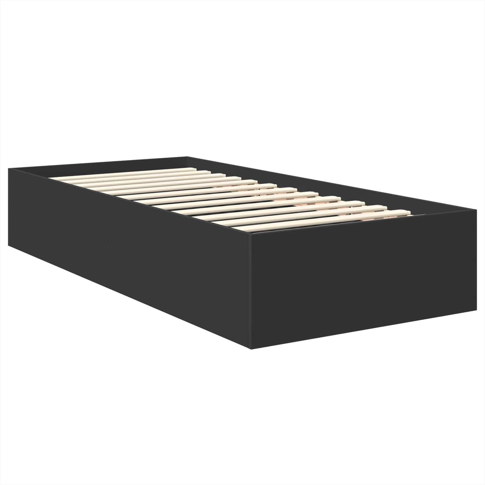 Krevetna konstrukcija Crna 75 x 190 cm Konstruirano drvo