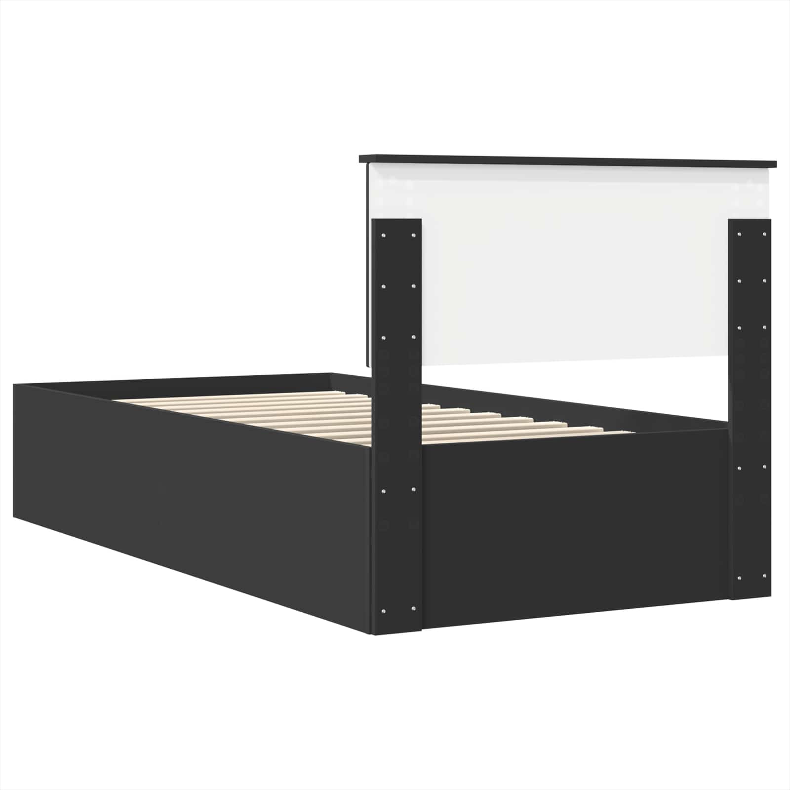 Krevetna konstrukcija Crna 75 x 190 cm Konstruirano drvo