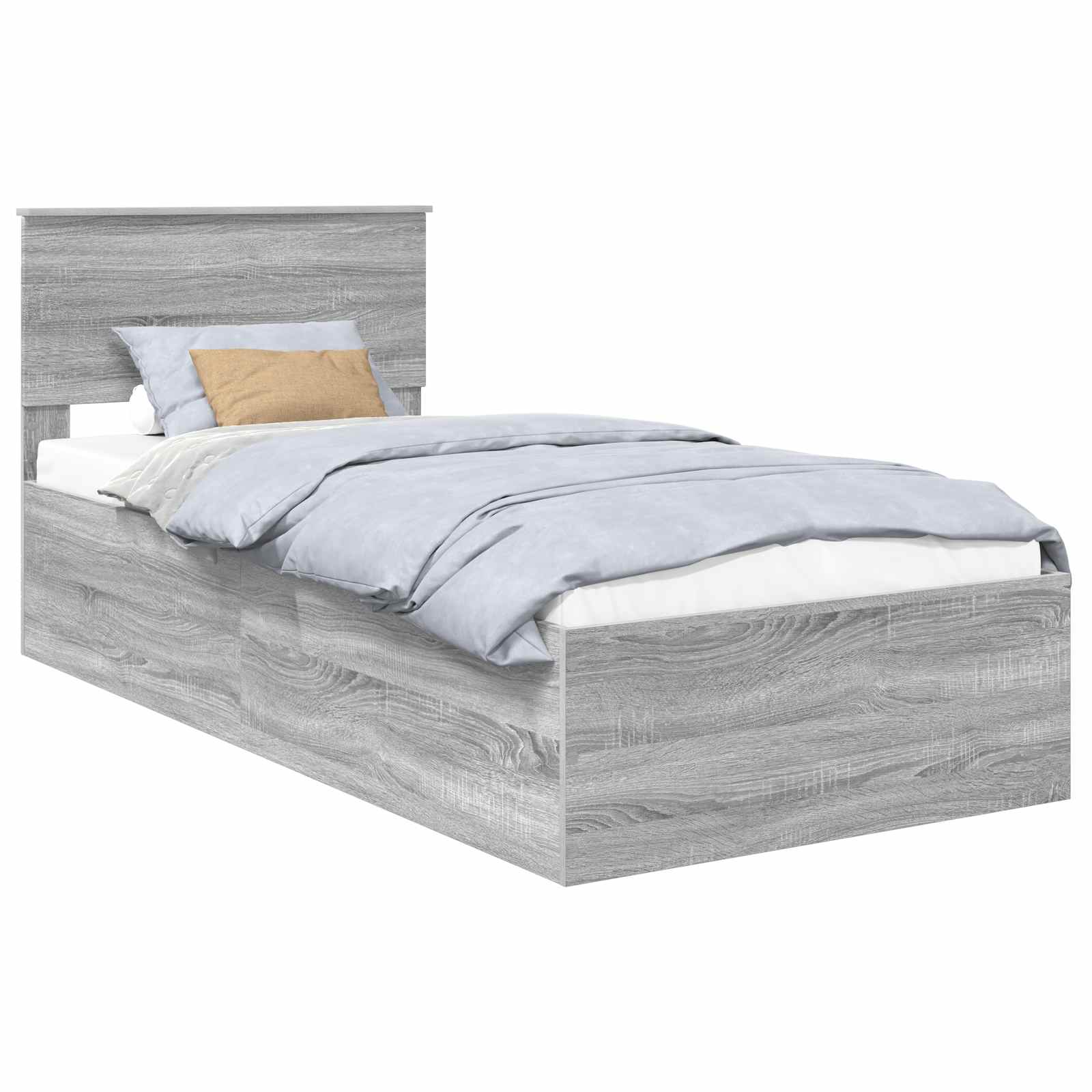 Krevetna konstrukcija Siva Sonoma 75 x 190 cm Konstruirano drvo