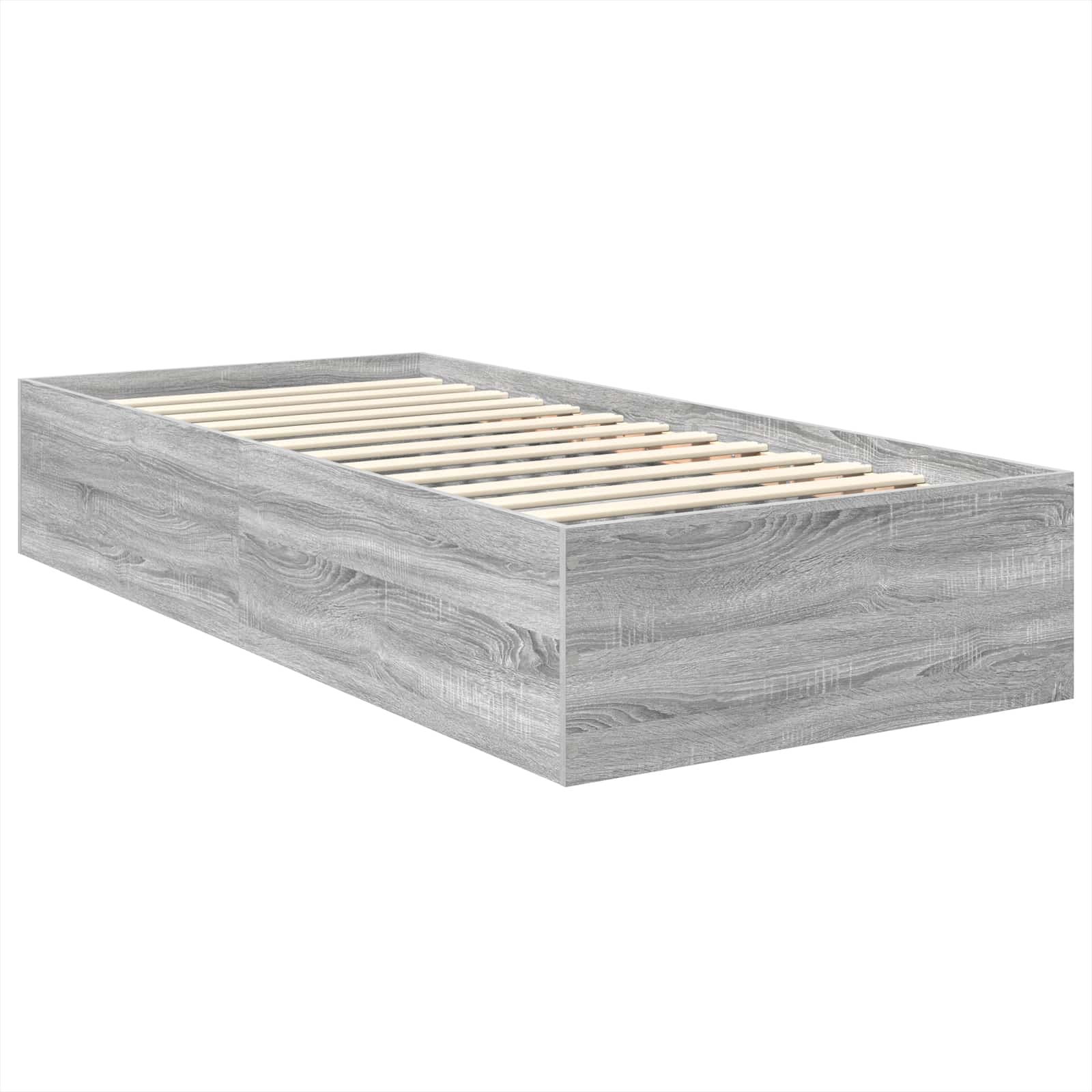 Krevetna konstrukcija Siva Sonoma 75 x 190 cm Konstruirano drvo
