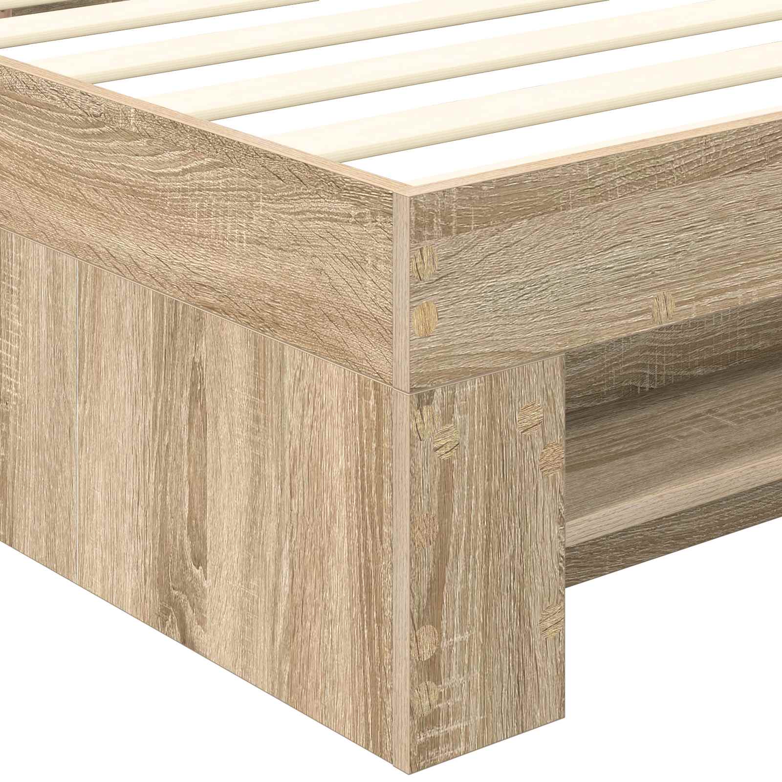 Krevetna konstrukcija s uzglavljem Sonoma hrast 90 x 200 cm